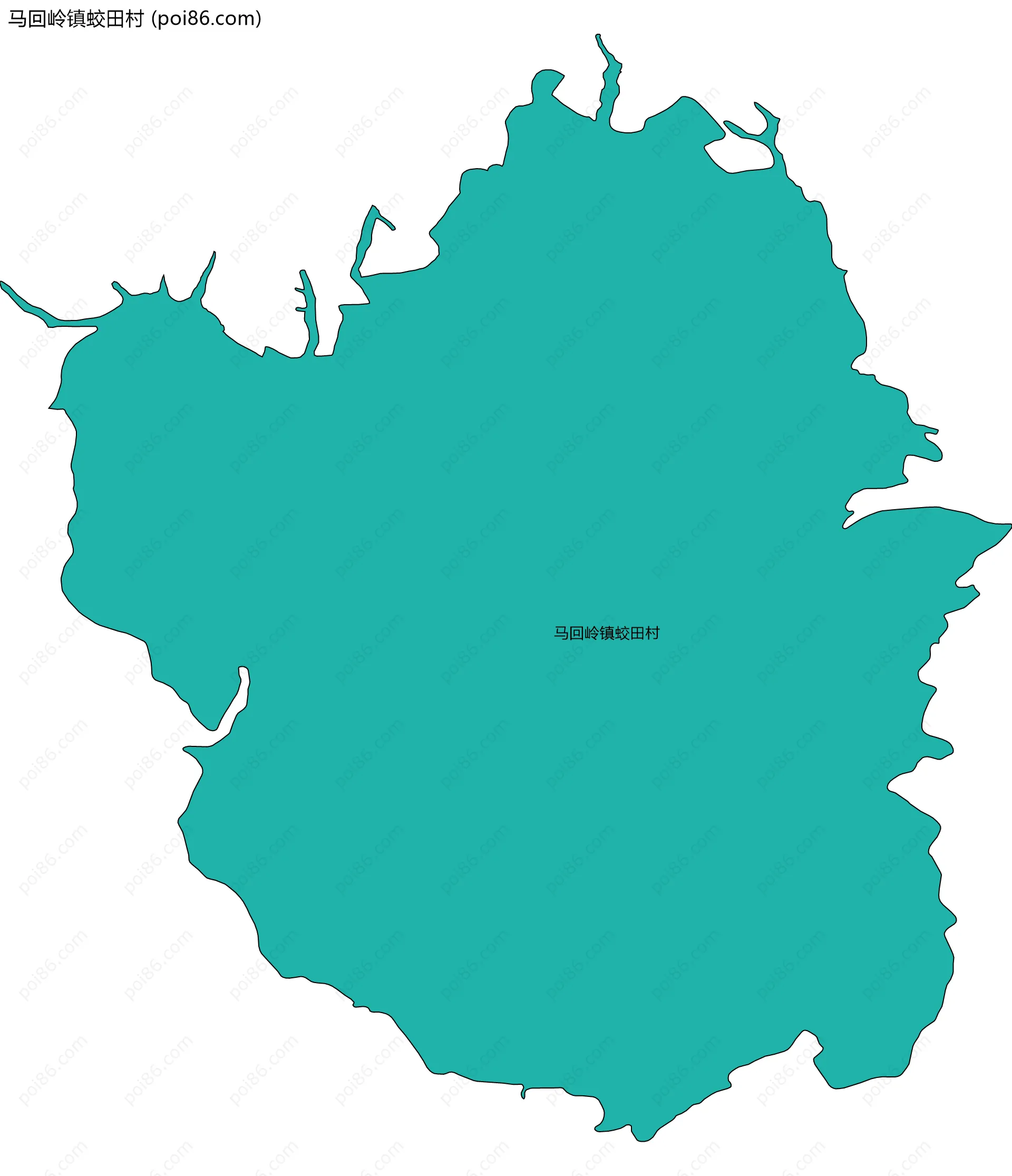 马回岭镇蛟田村边界地图