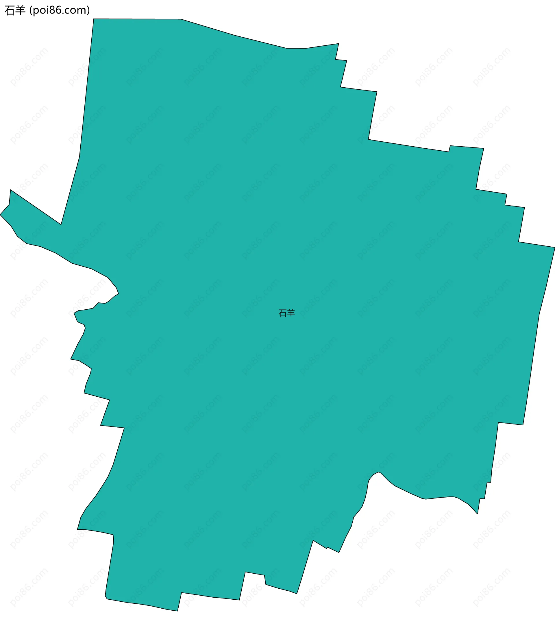 石羊边界地图
