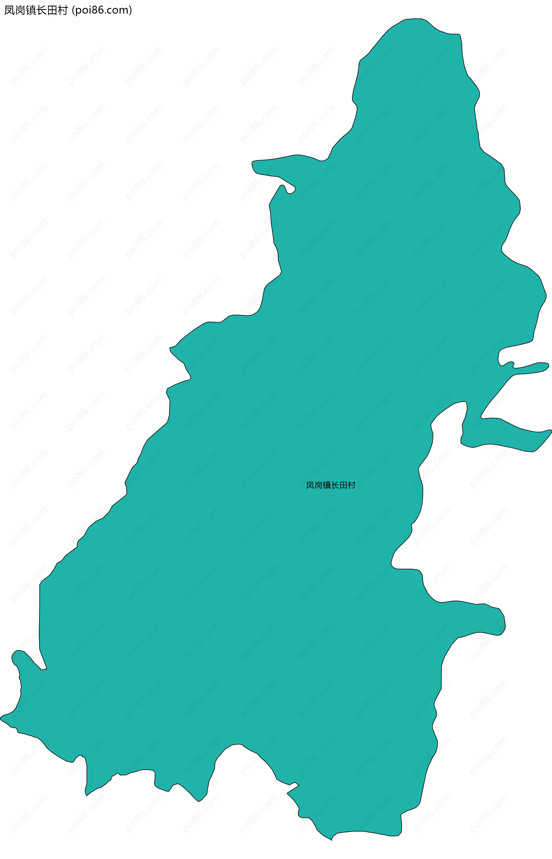 凤岗镇长田村边界地图