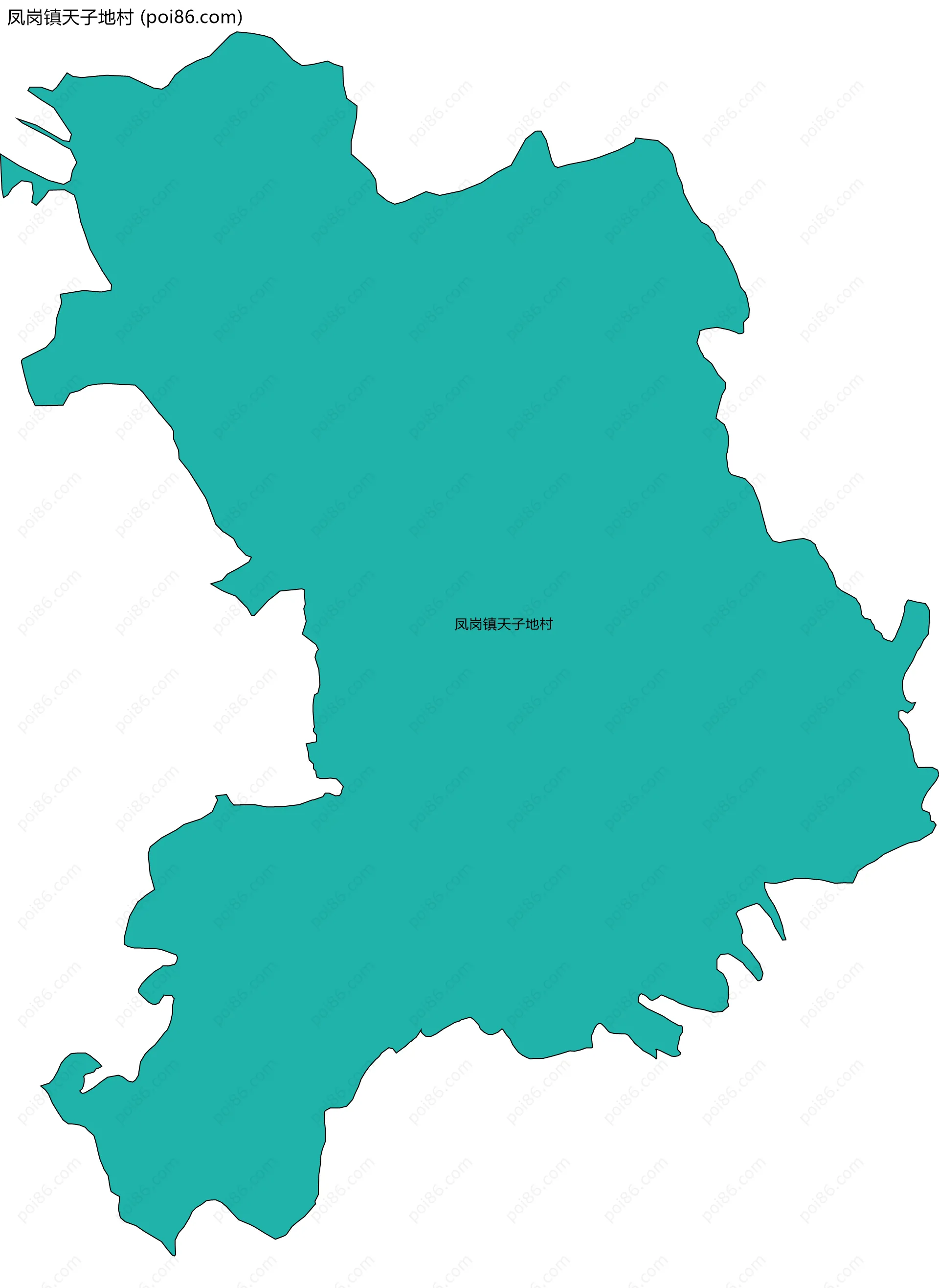 凤岗镇天子地村边界地图