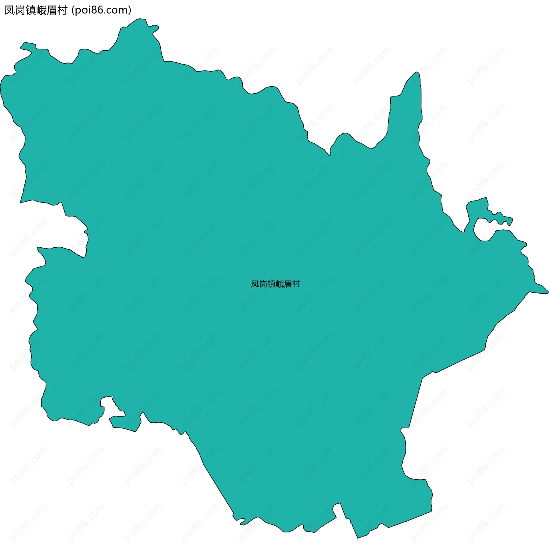 凤岗镇峨眉村边界地图
