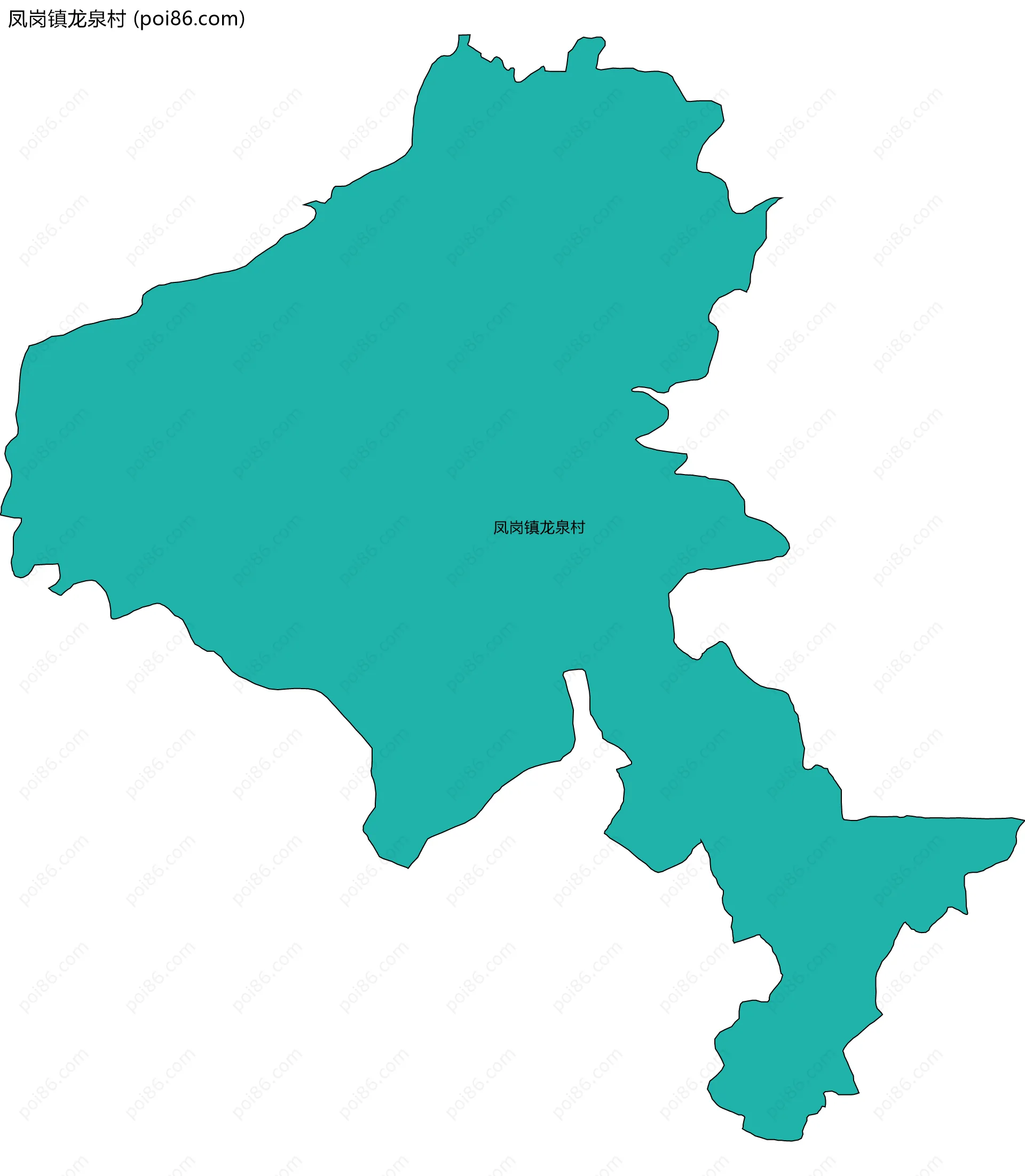 凤岗镇龙泉村边界地图