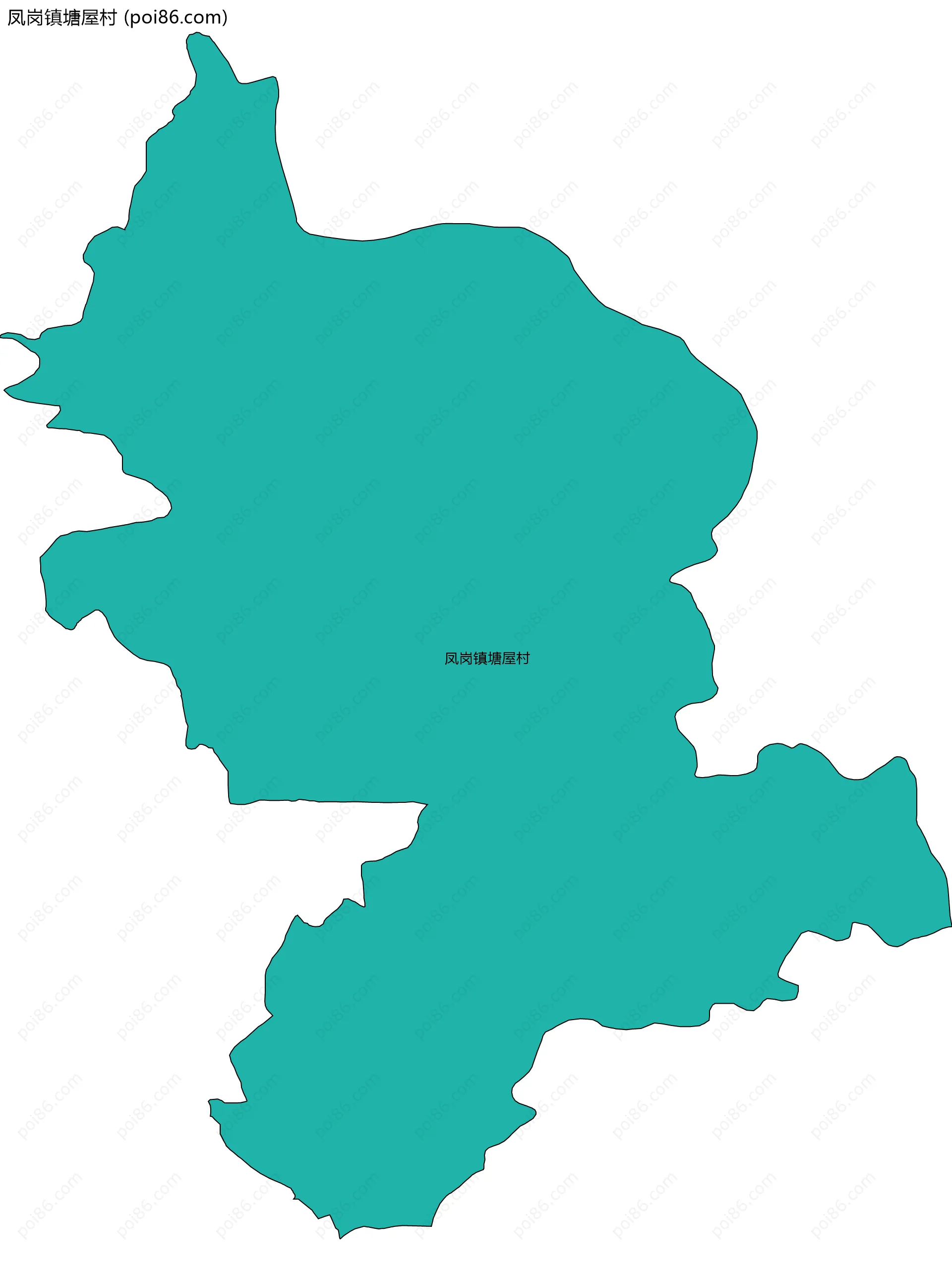 凤岗镇塘屋村边界地图