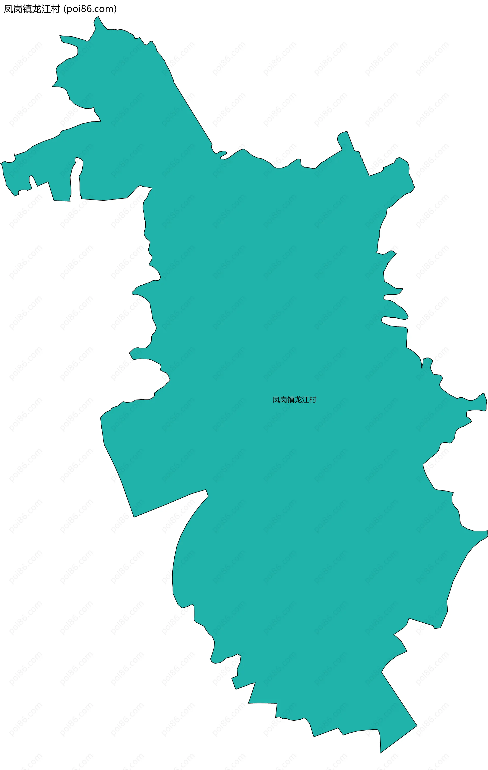 凤岗镇龙江村边界地图