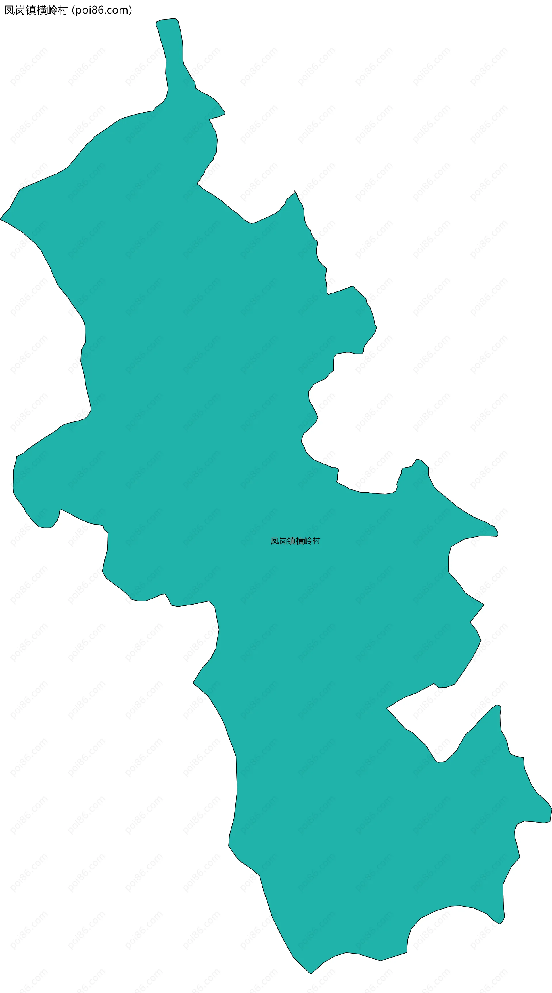 凤岗镇横岭村边界地图