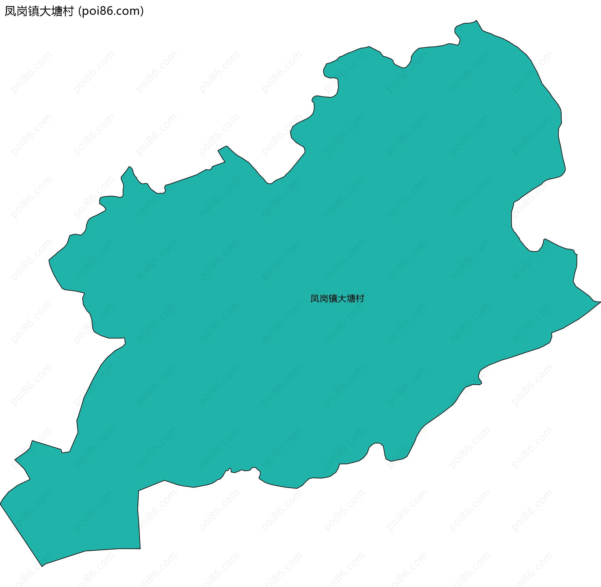 凤岗镇大塘村边界地图