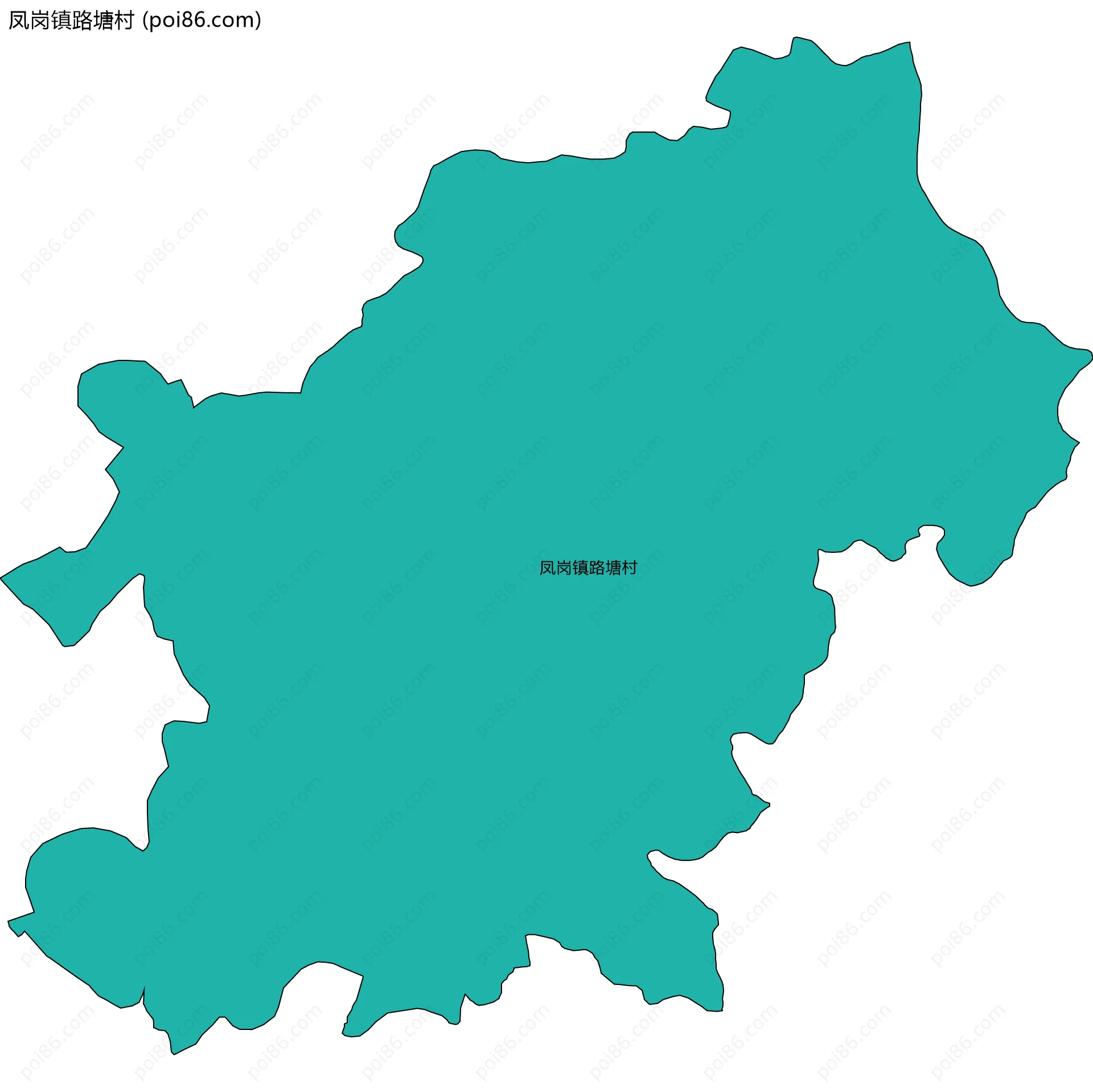 凤岗镇路塘村边界地图