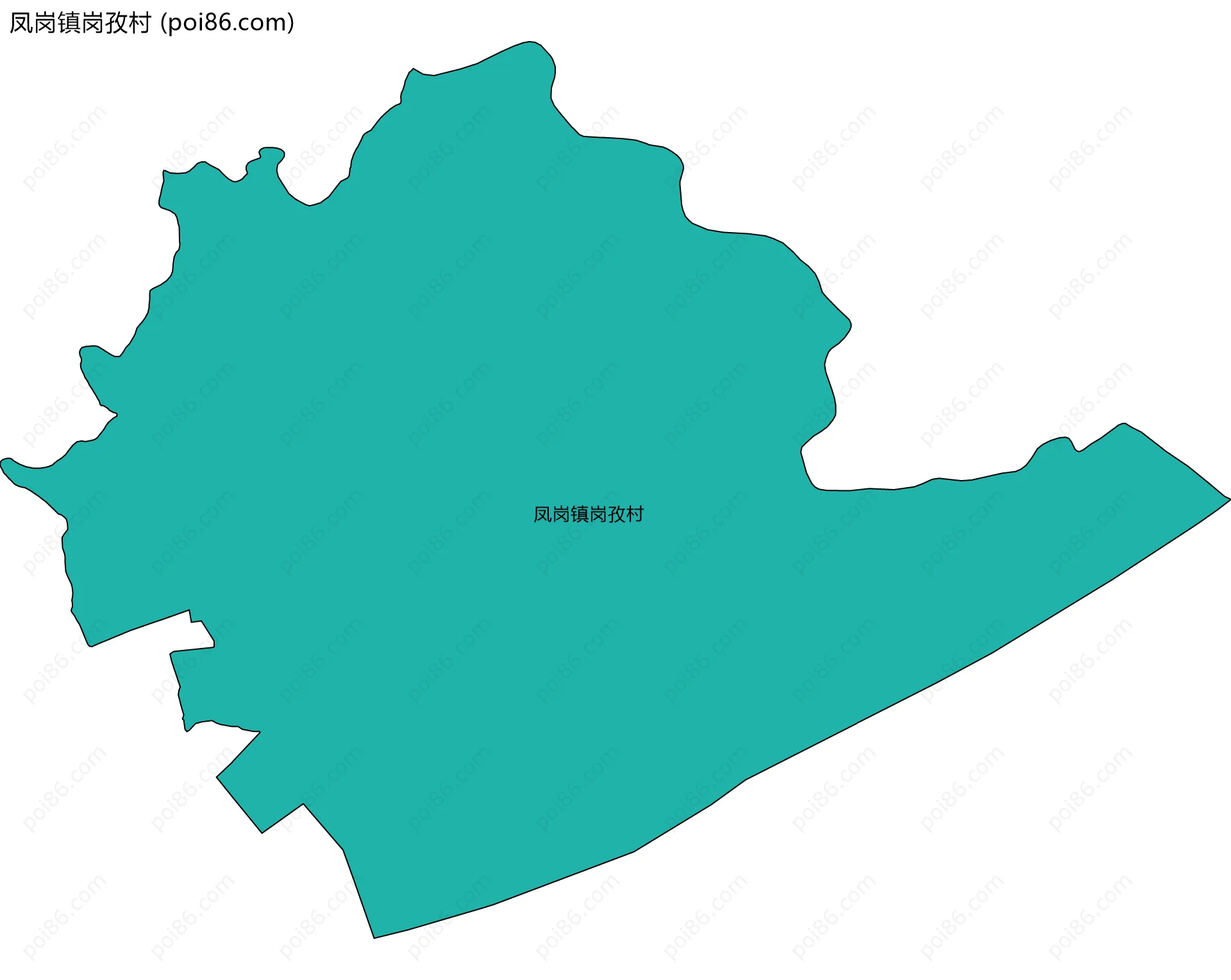 凤岗镇岗孜村边界地图