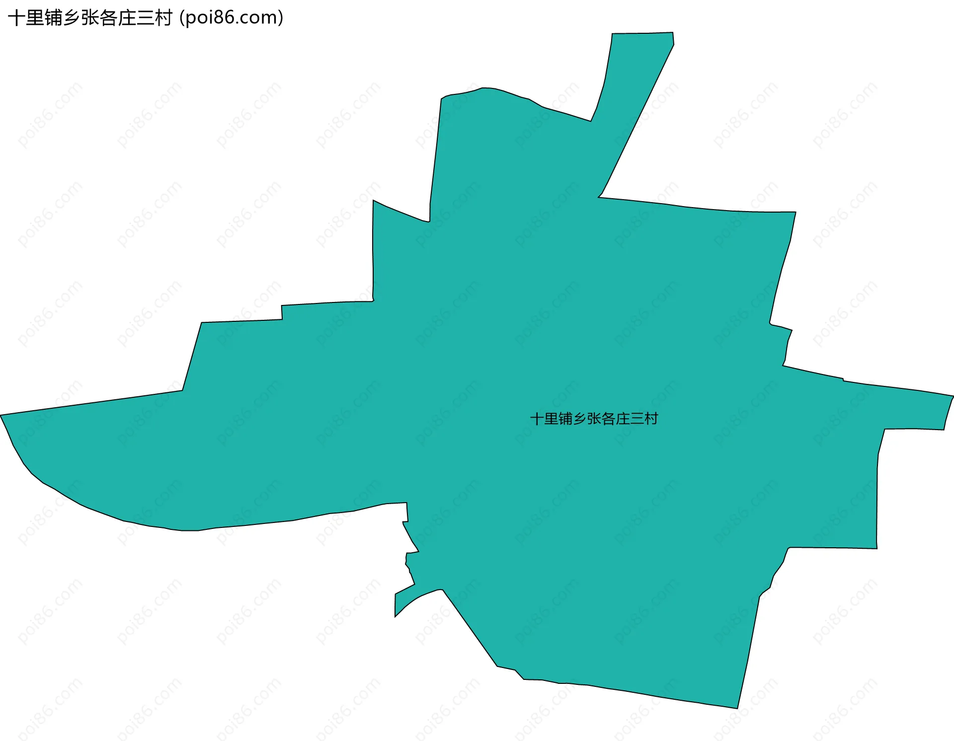 十里铺乡张各庄三村边界地图