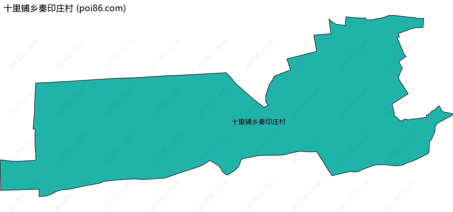 十里铺乡秦印庄村边界地图