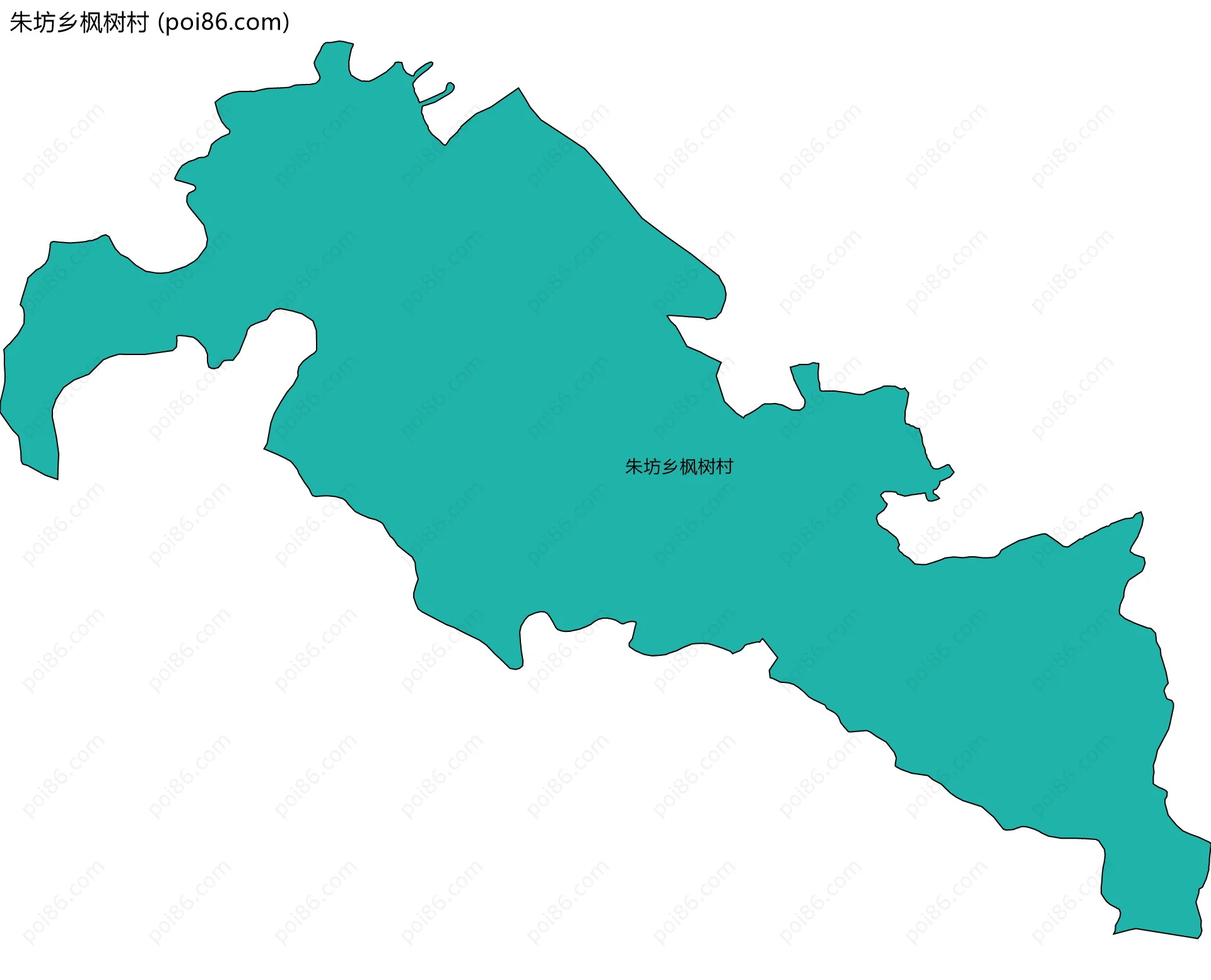朱坊乡枫树村边界地图