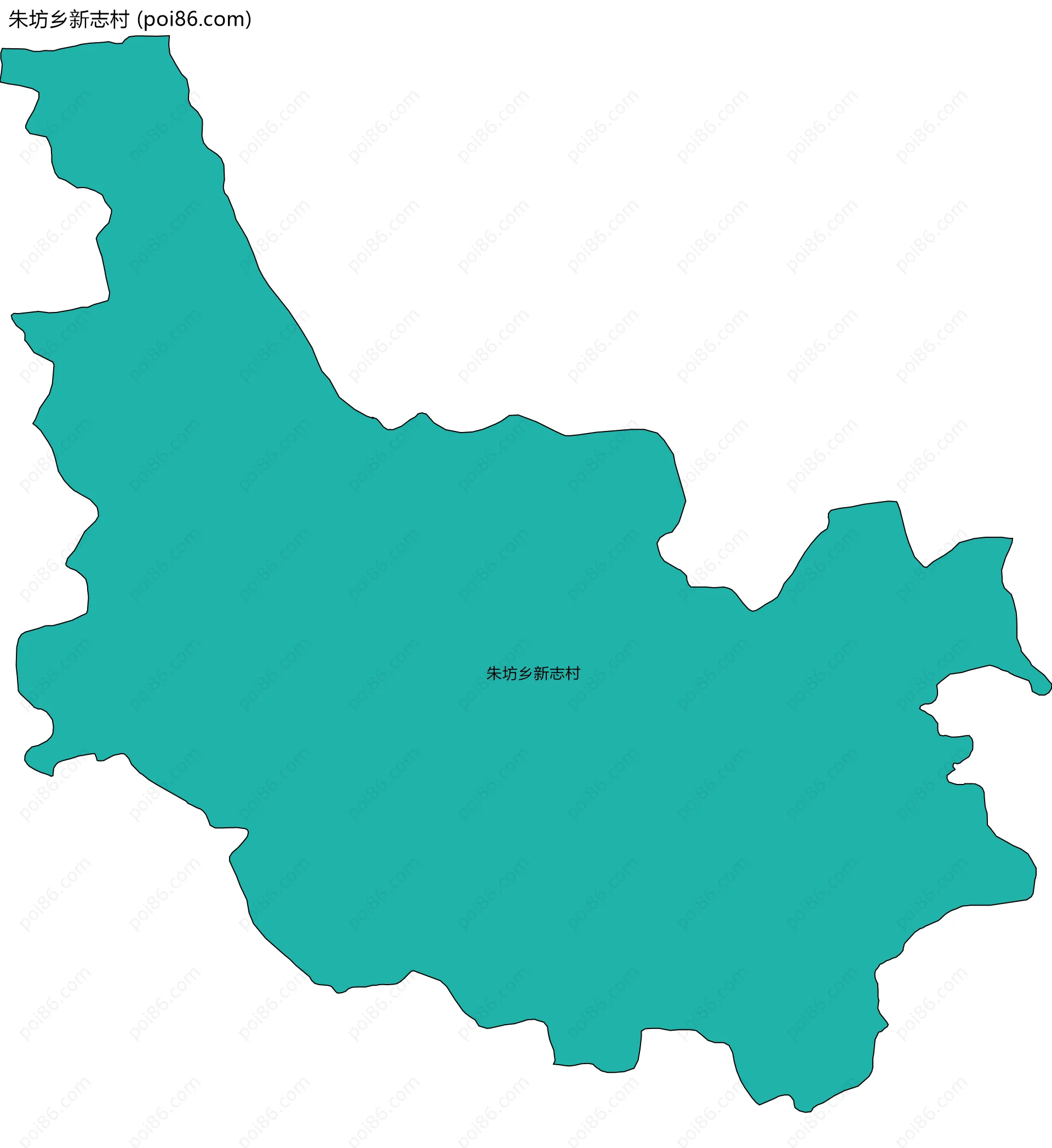 朱坊乡新志村边界地图