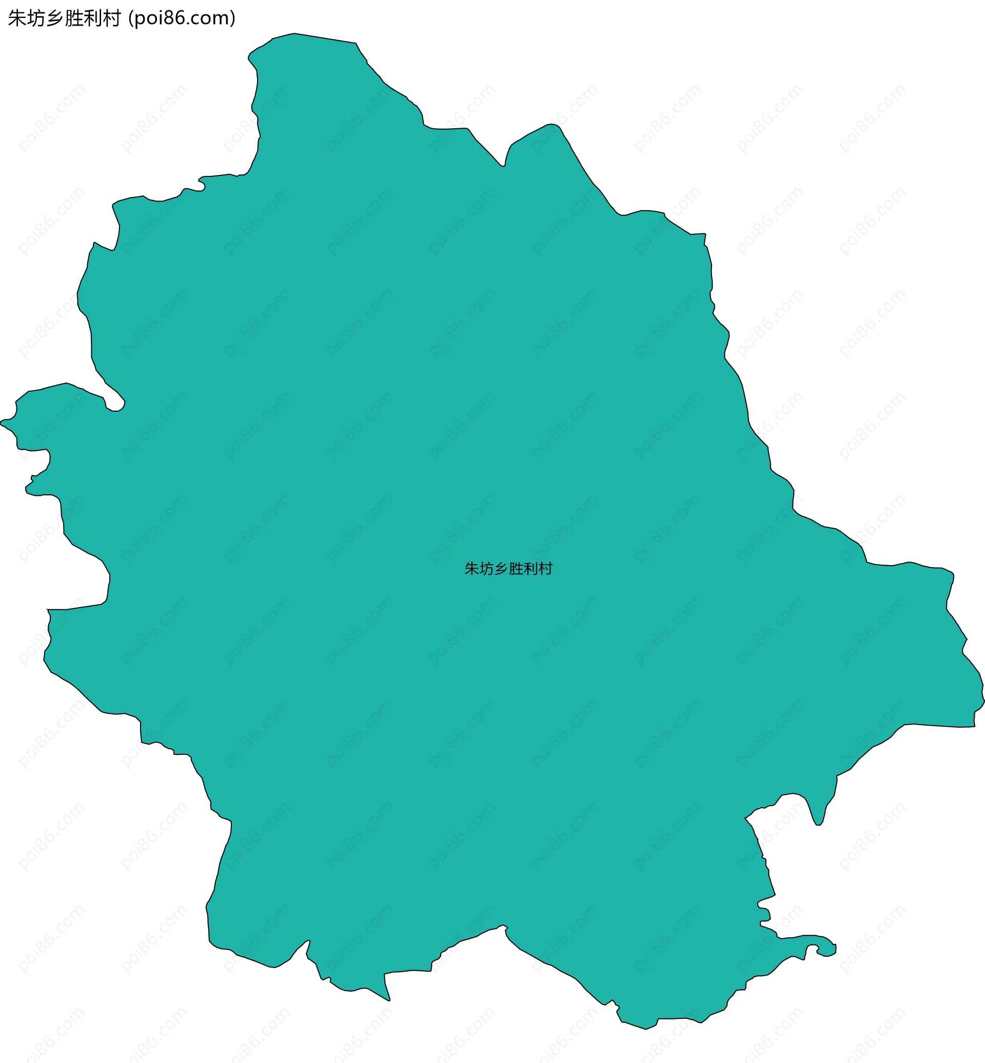 朱坊乡胜利村边界地图