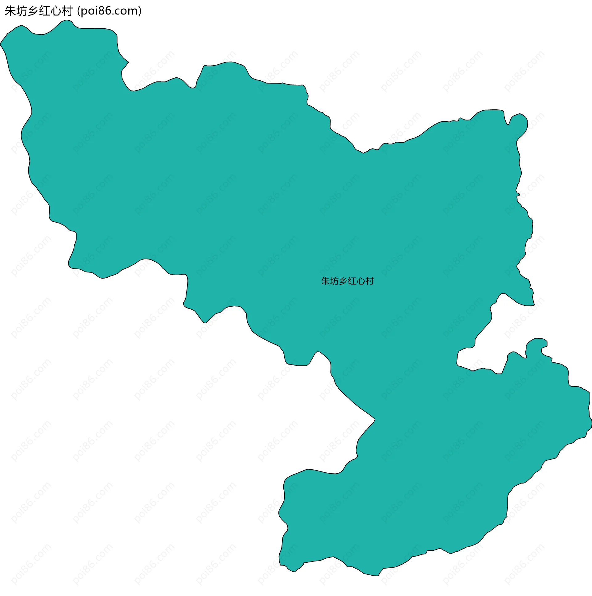 朱坊乡红心村边界地图