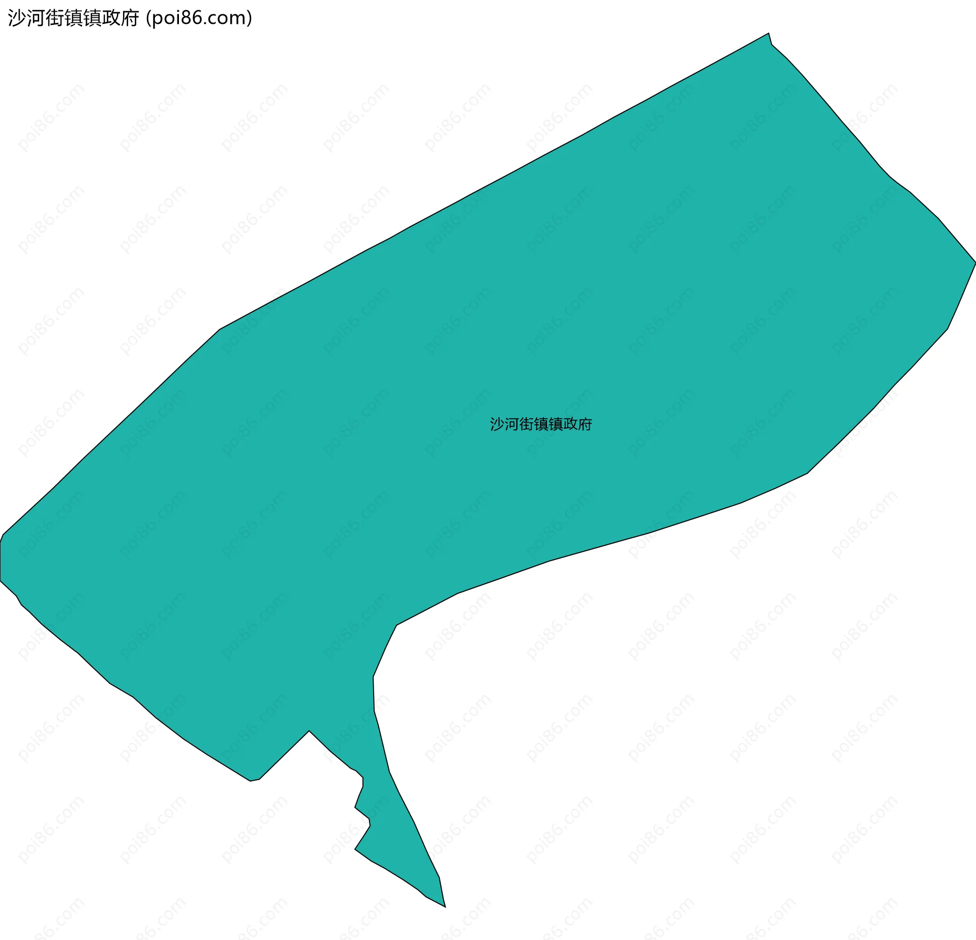 沙河街镇镇政府边界地图