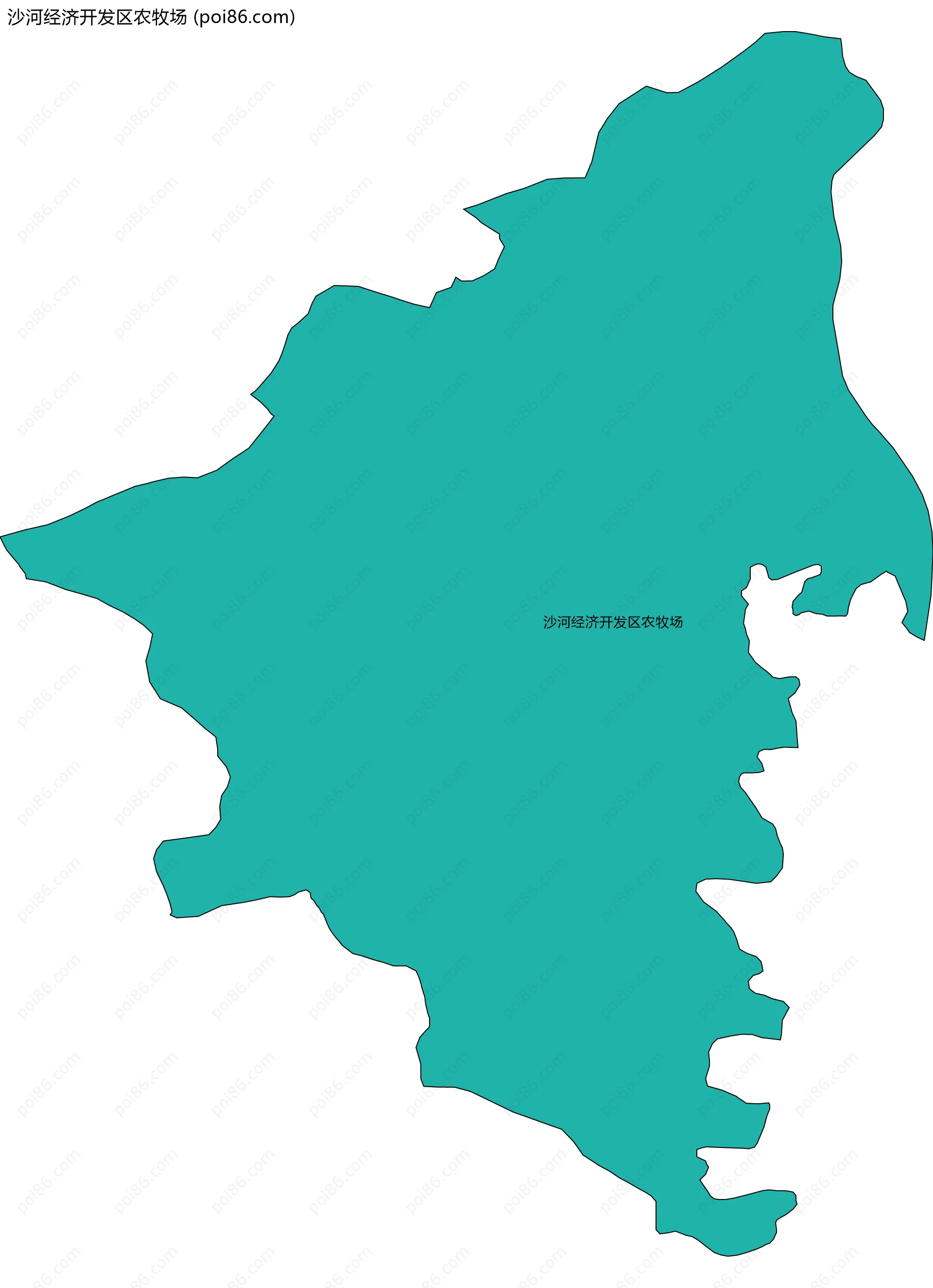 沙河经济开发区农牧场边界地图