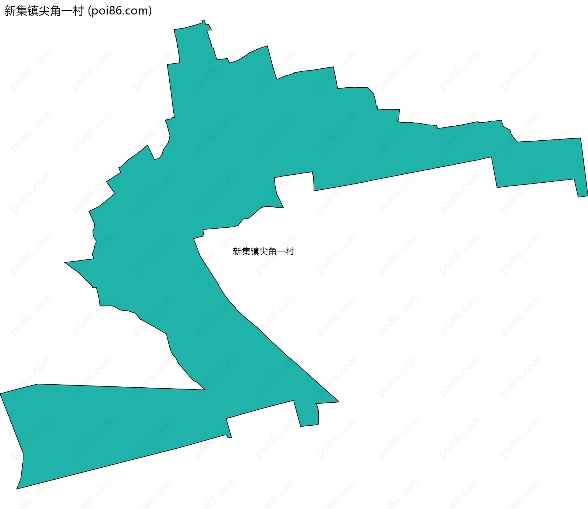 新集镇尖角一村边界地图