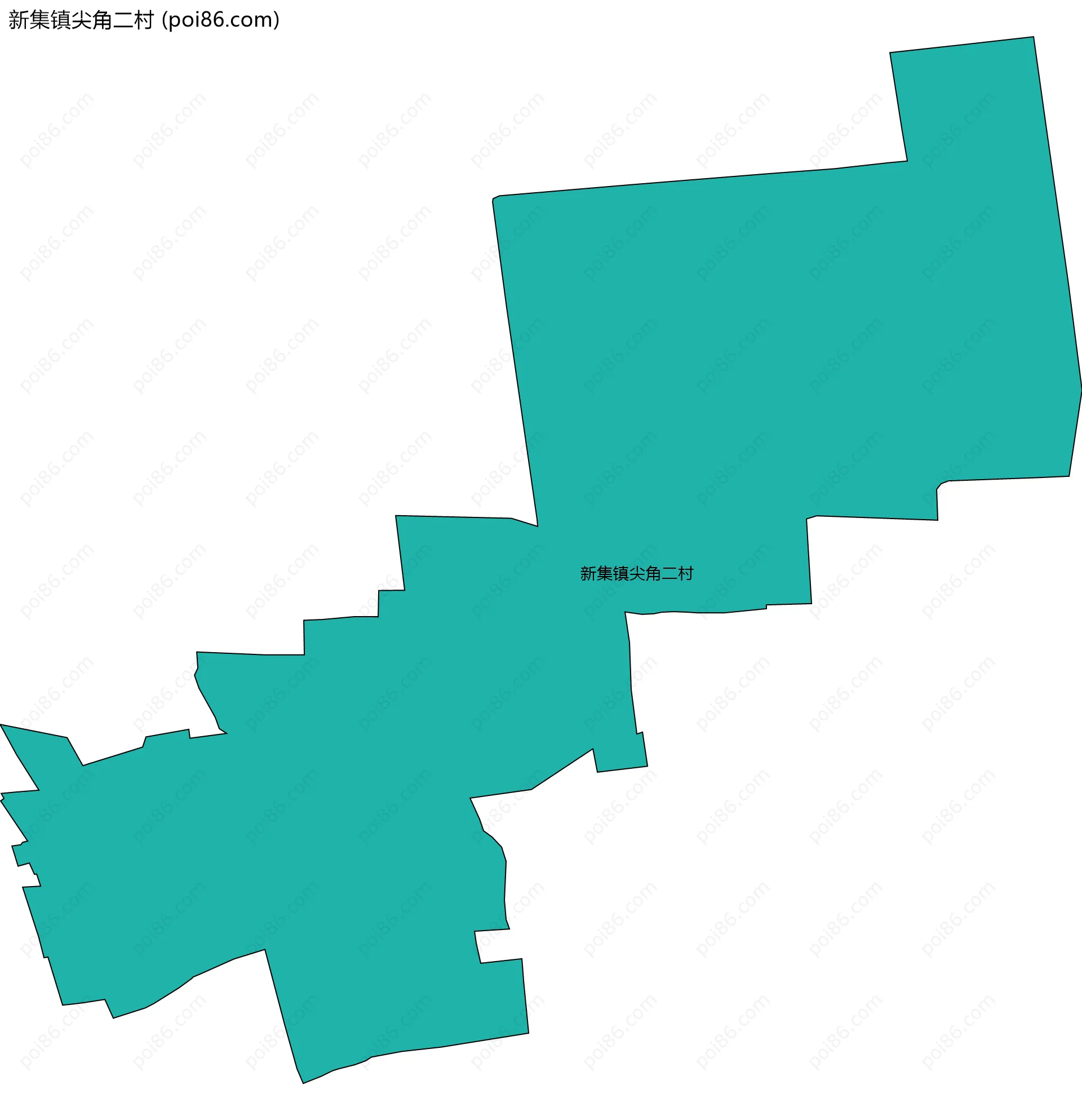 新集镇尖角二村边界地图