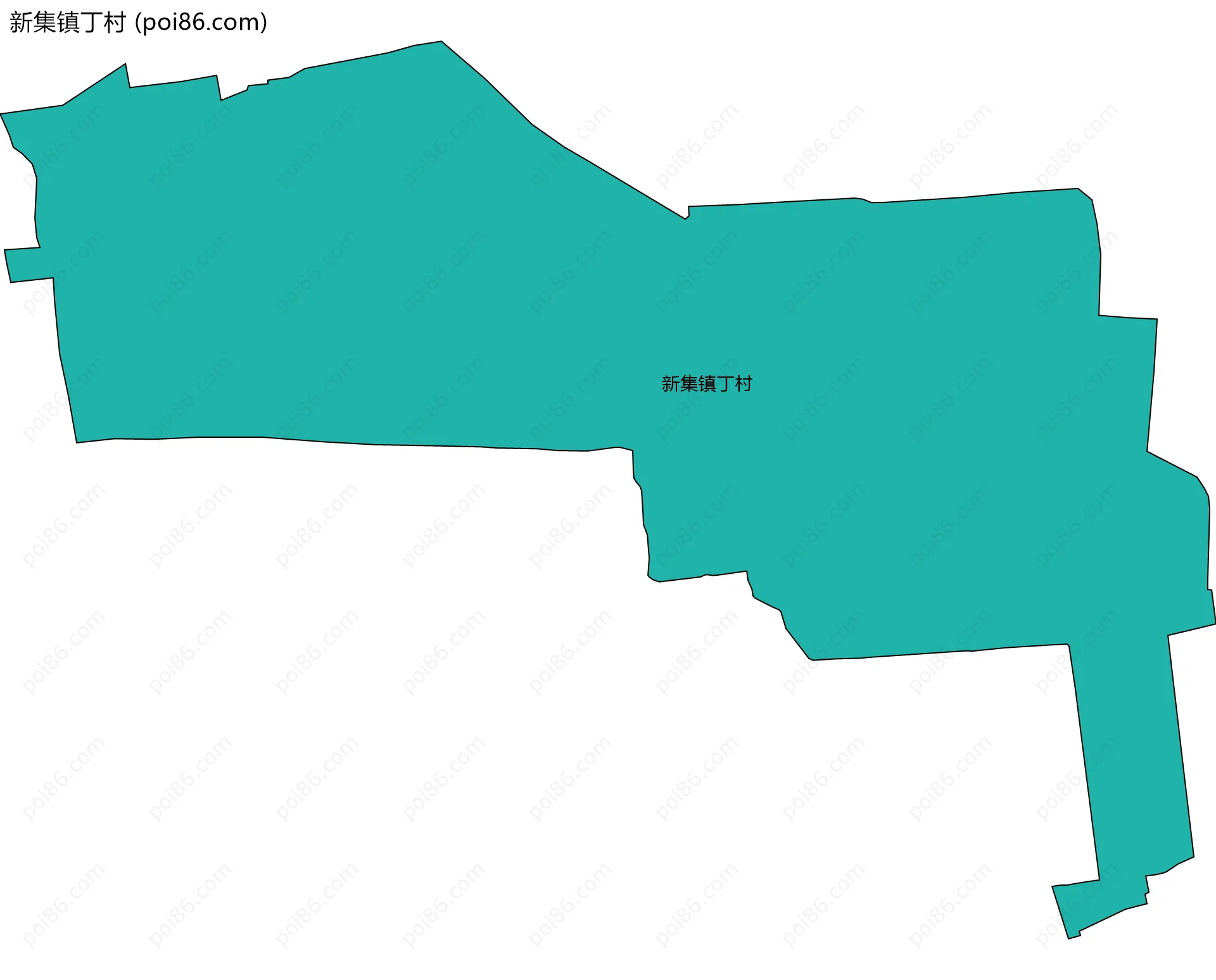 新集镇丁村边界地图