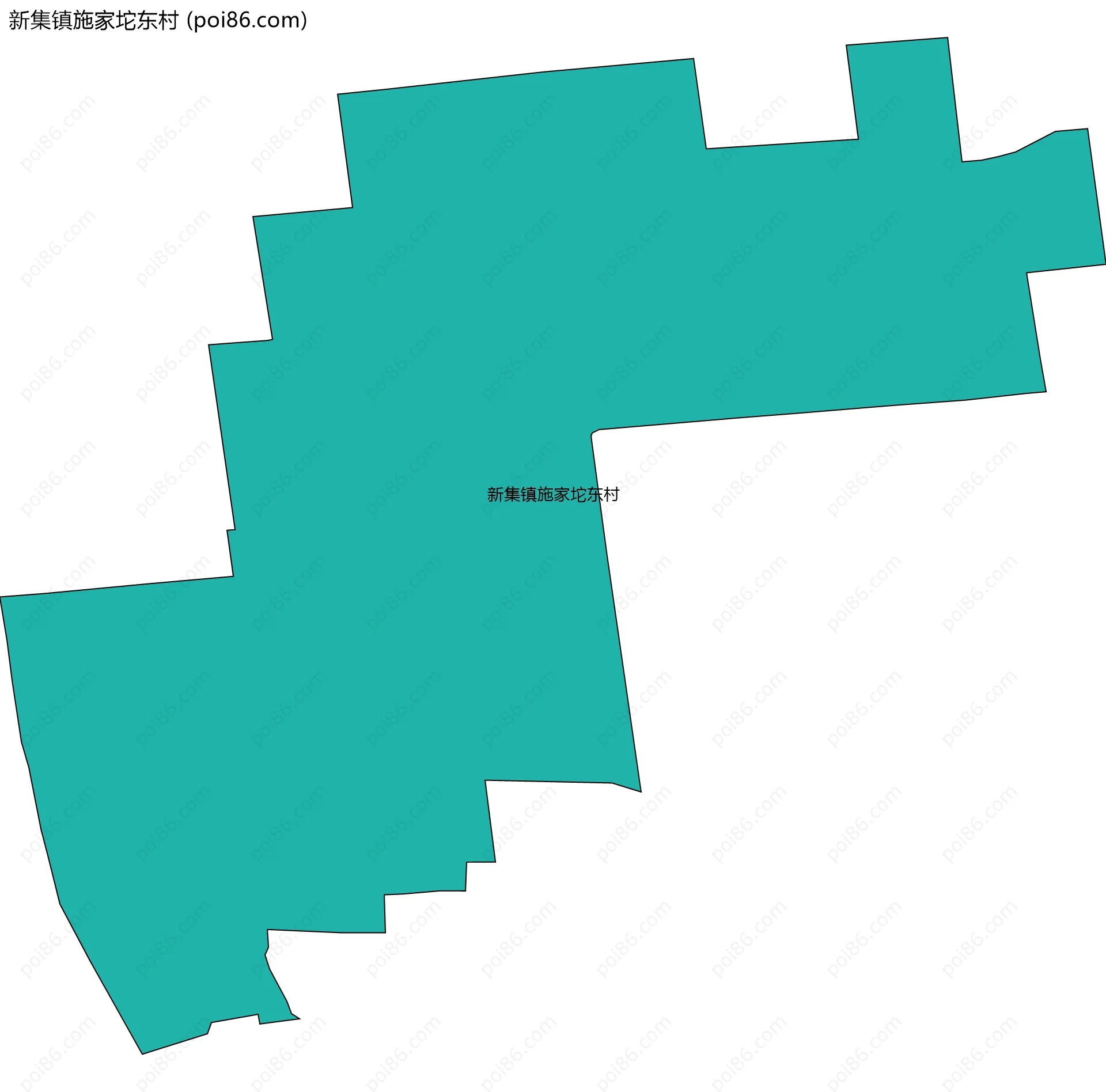 新集镇施家坨东村边界地图