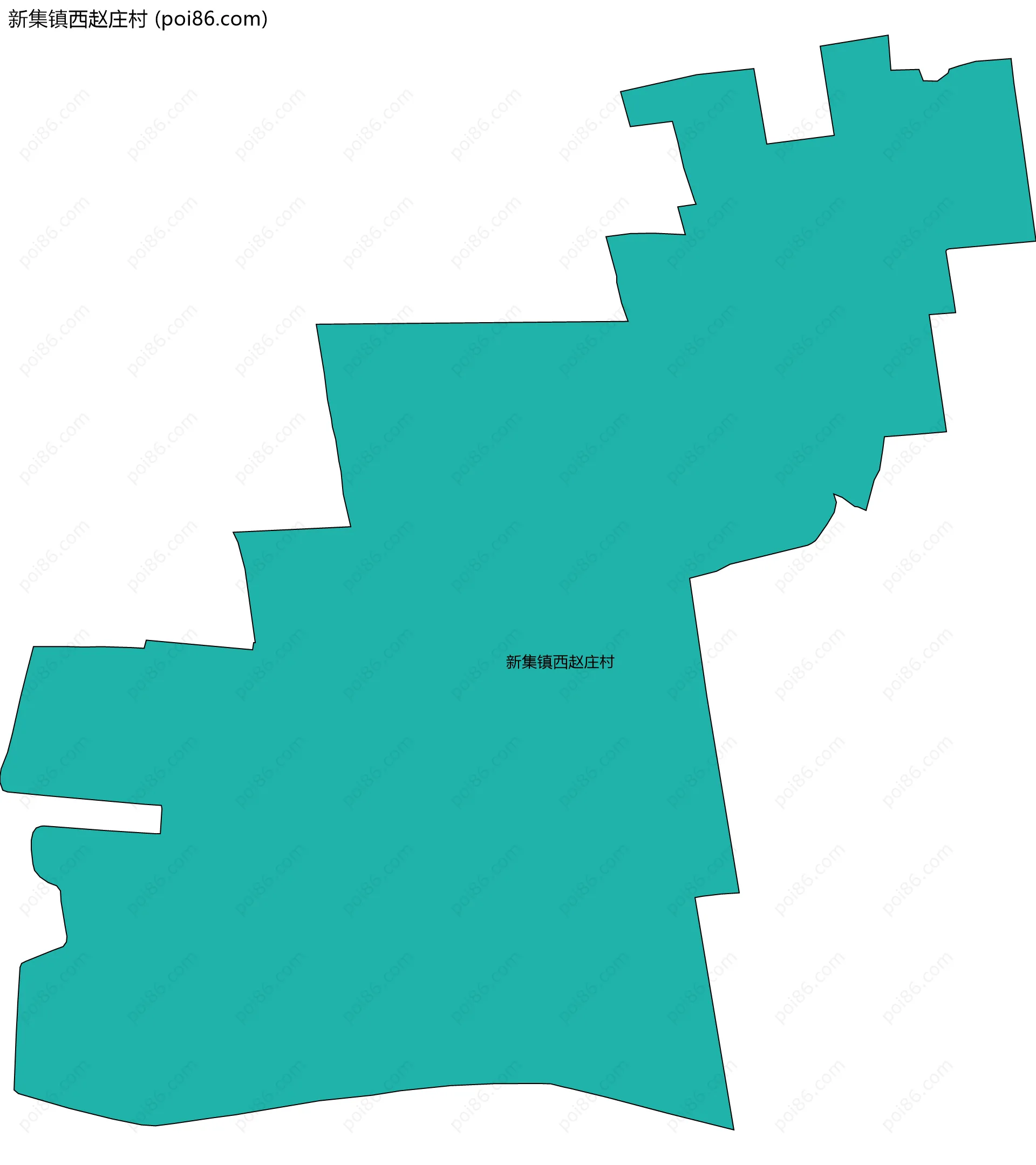 新集镇西赵庄村边界地图