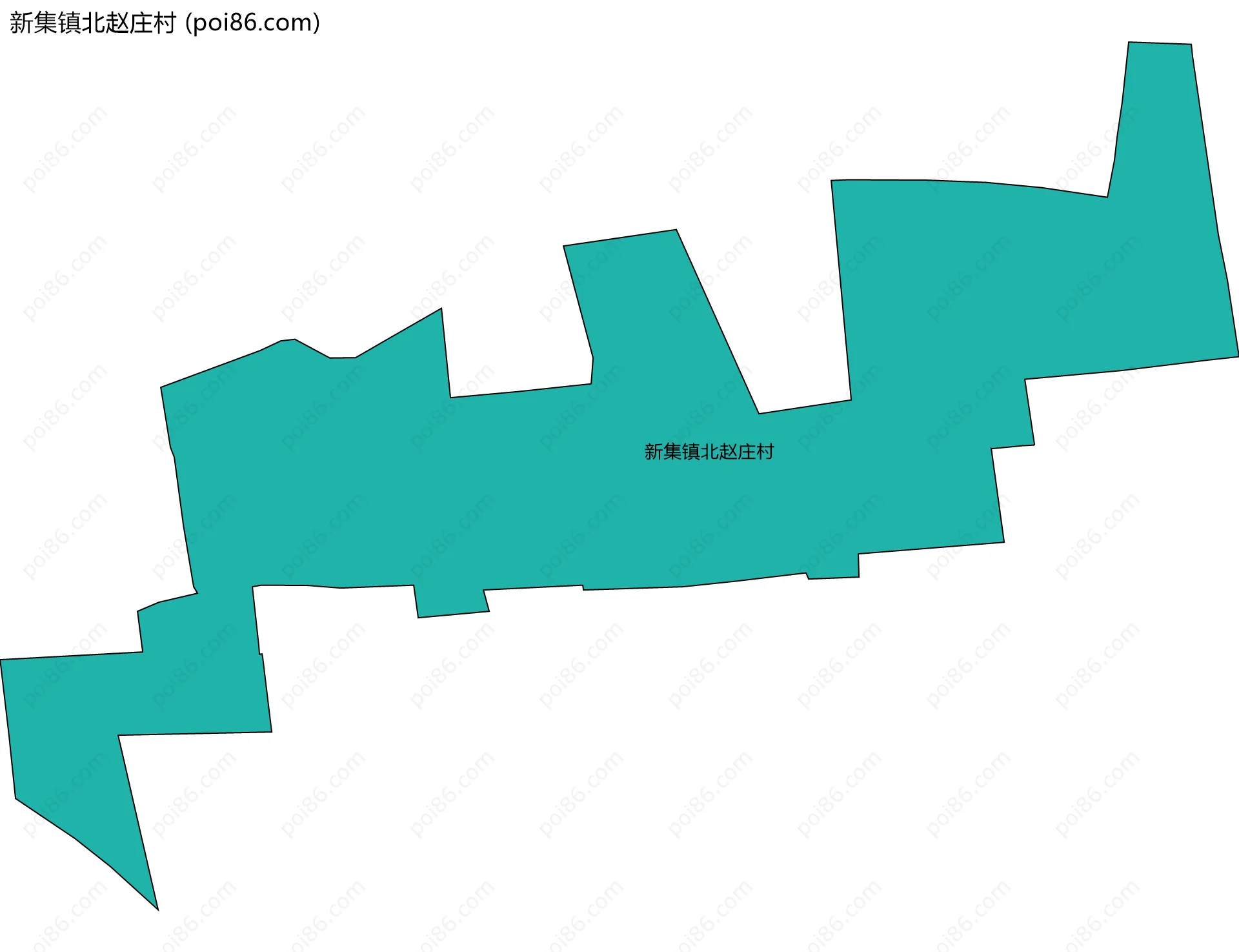 新集镇北赵庄村边界地图