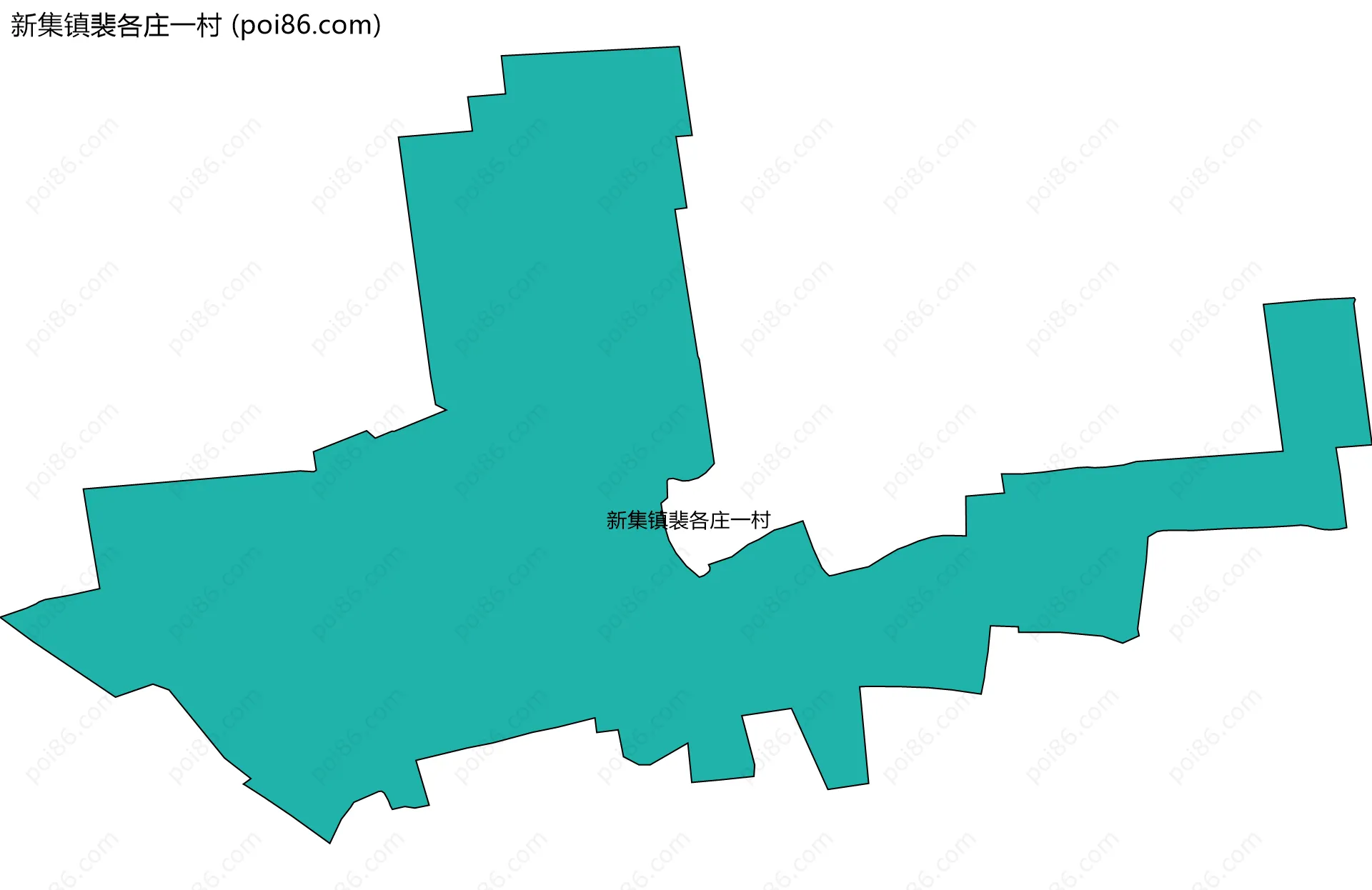 新集镇裴各庄一村边界地图