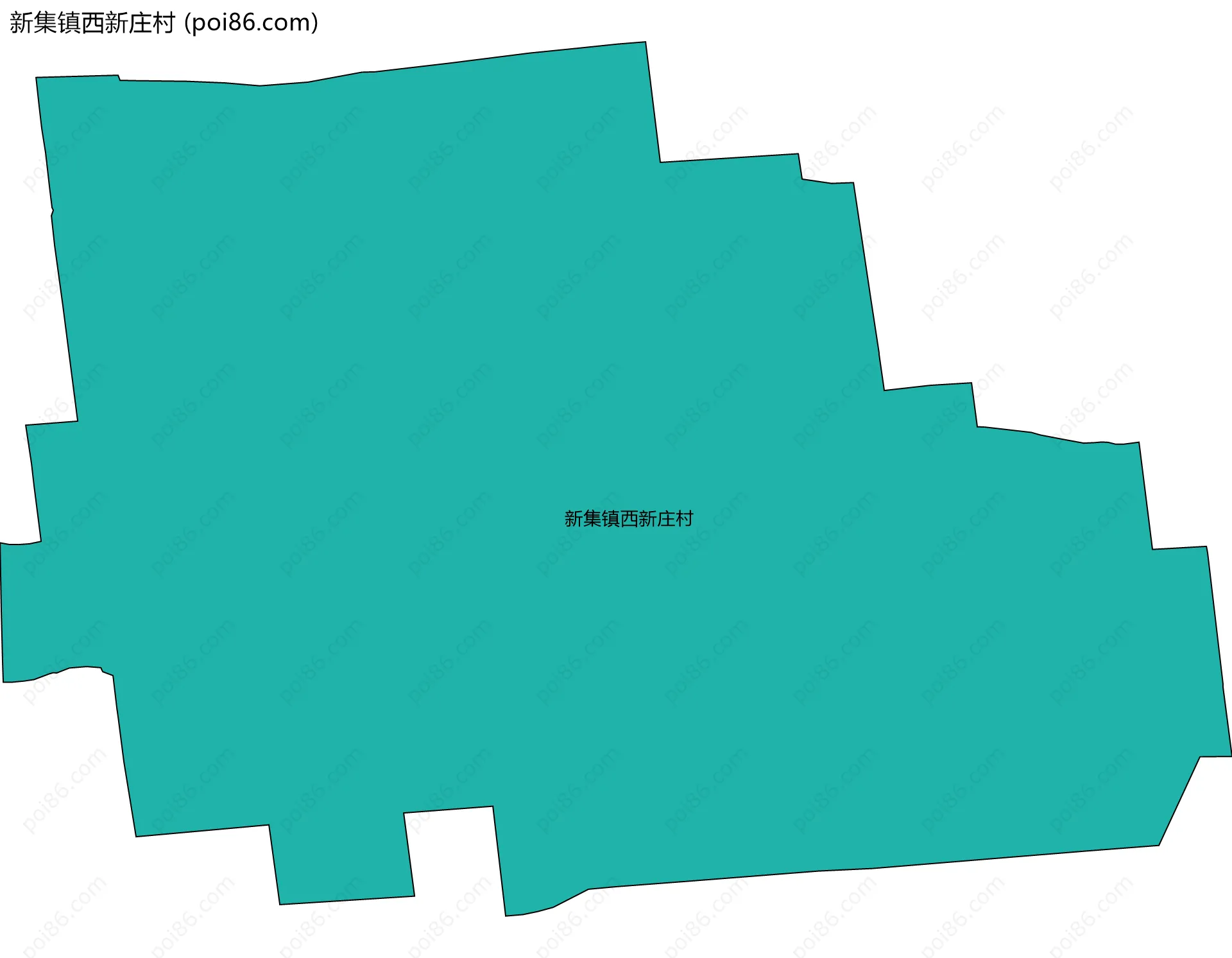 新集镇西新庄村边界地图