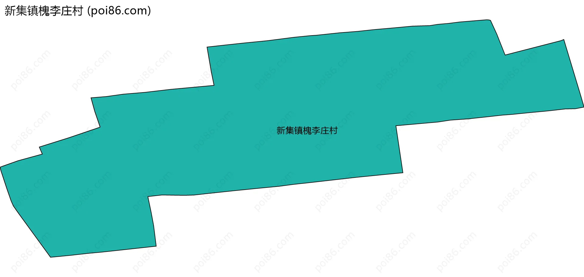 新集镇槐李庄村边界地图