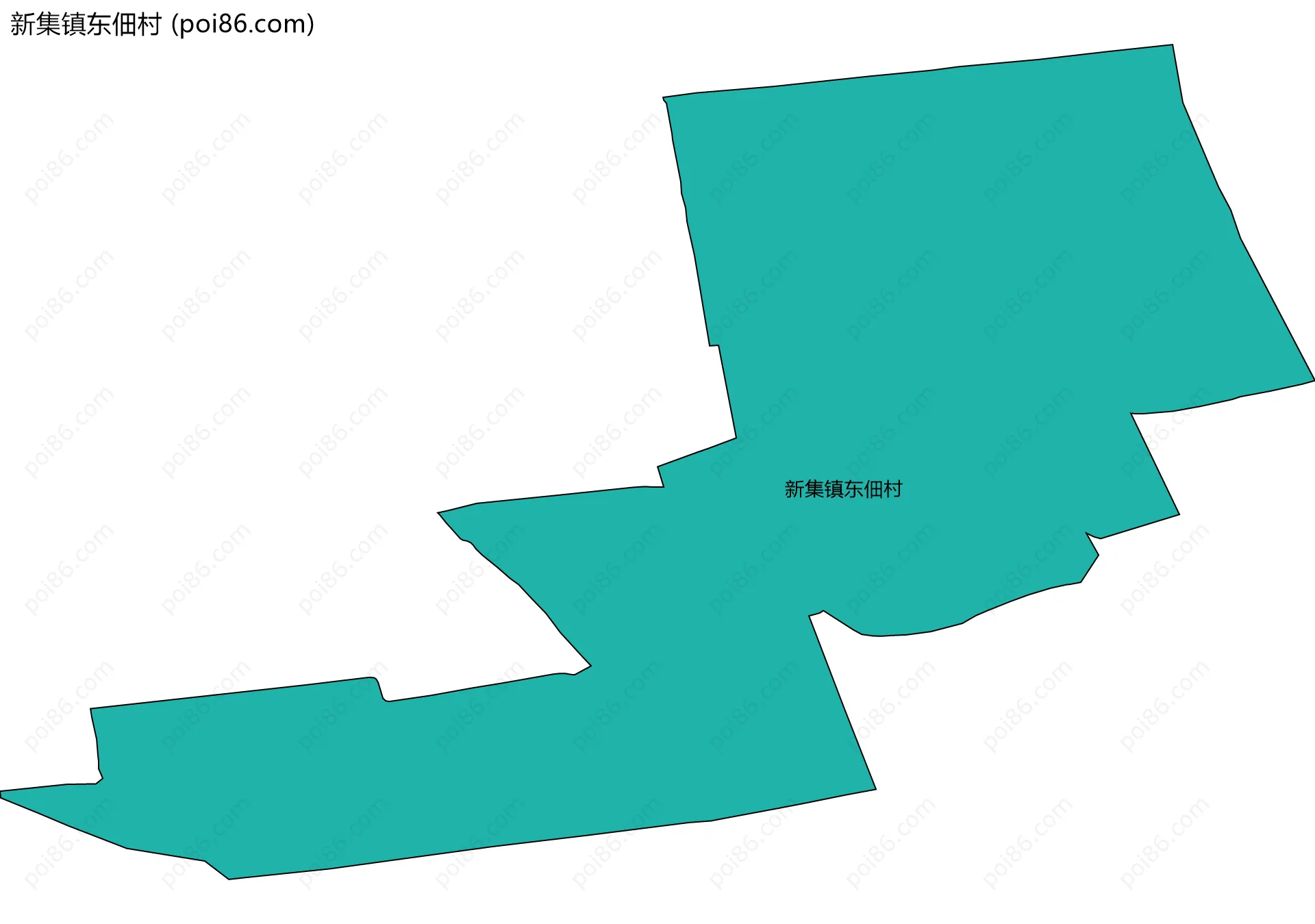 新集镇东佃村边界地图