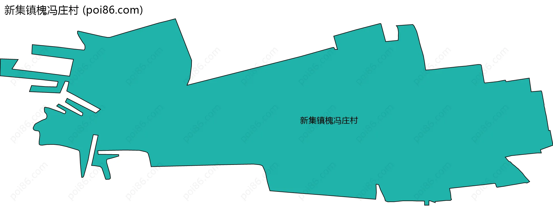 新集镇槐冯庄村边界地图