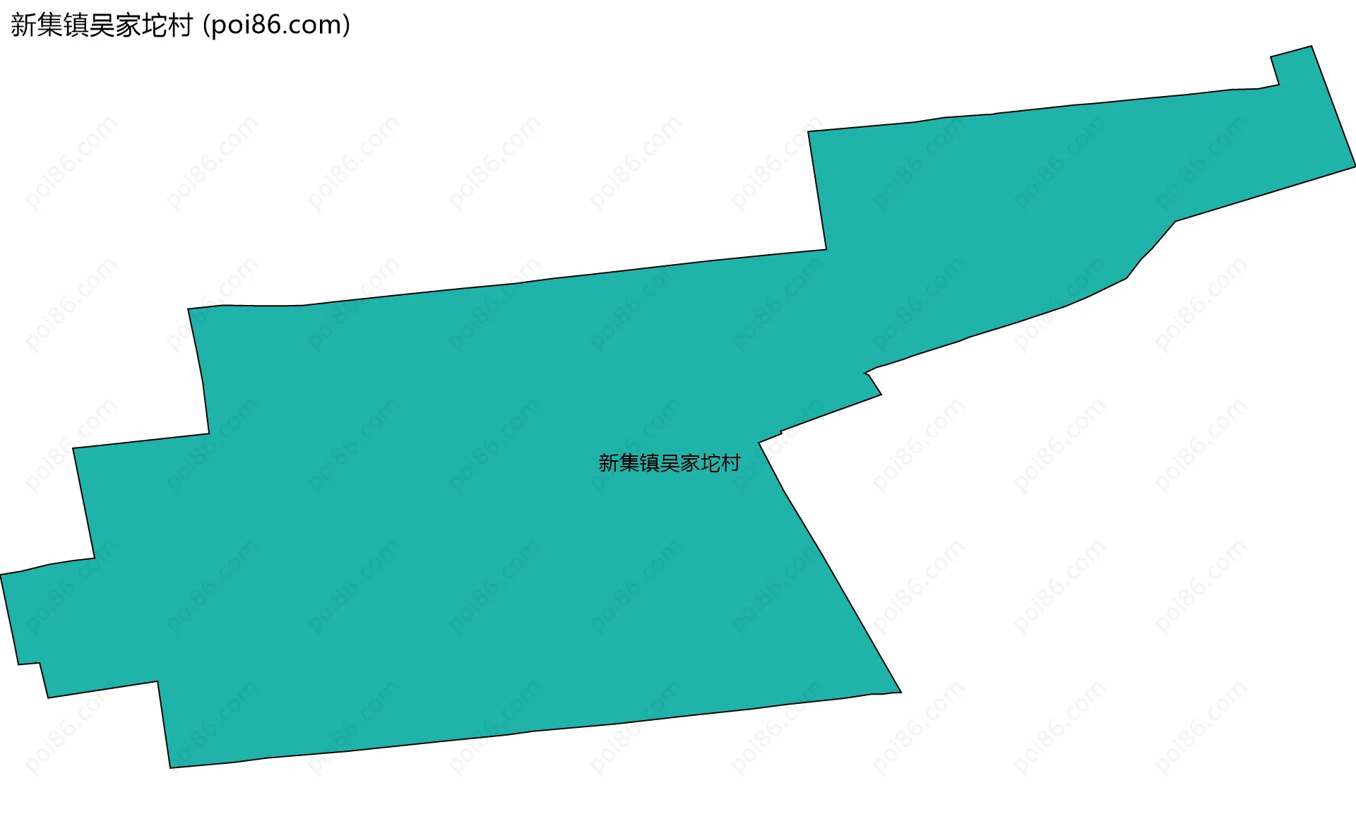 新集镇吴家坨村边界地图