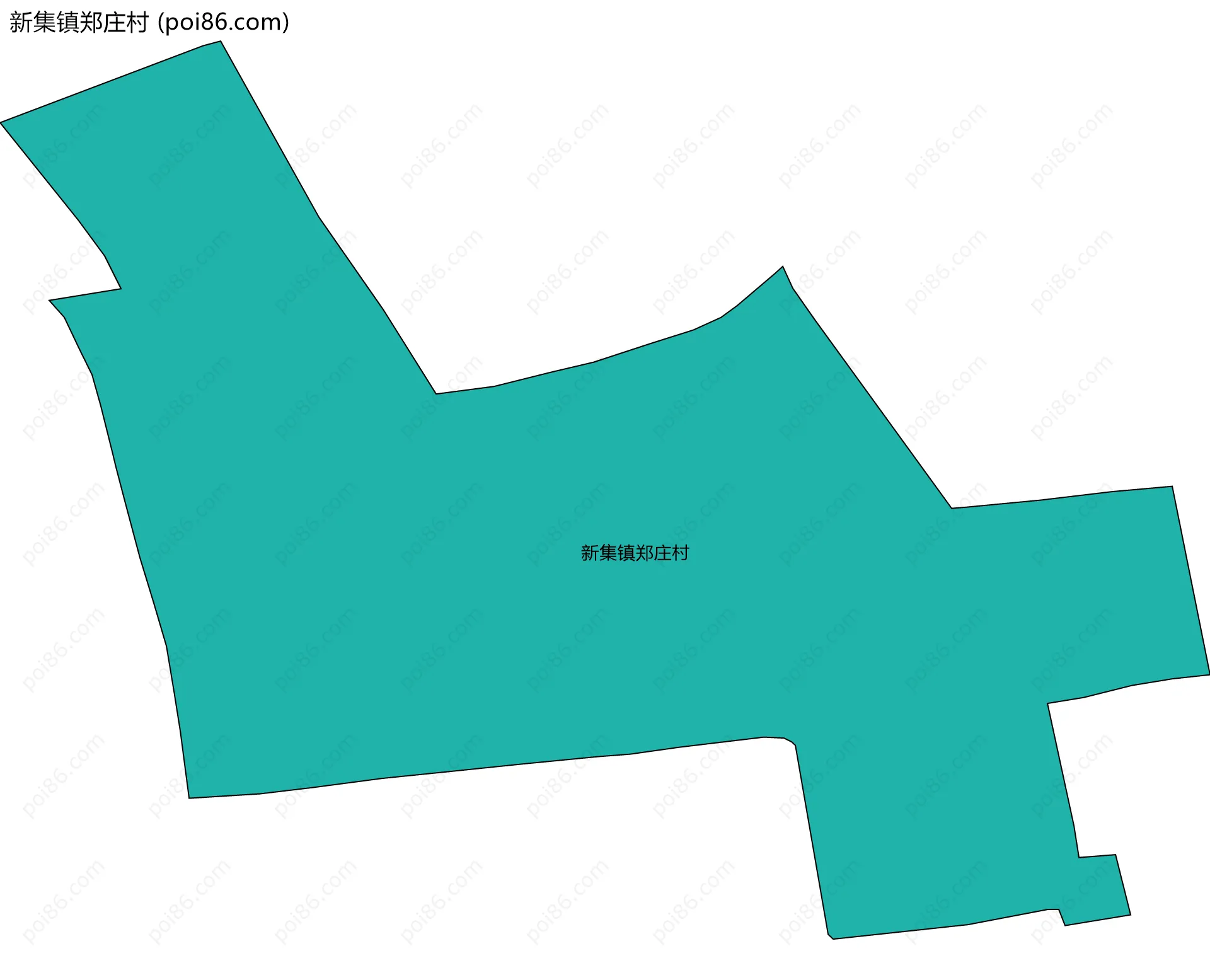 新集镇郑庄村边界地图