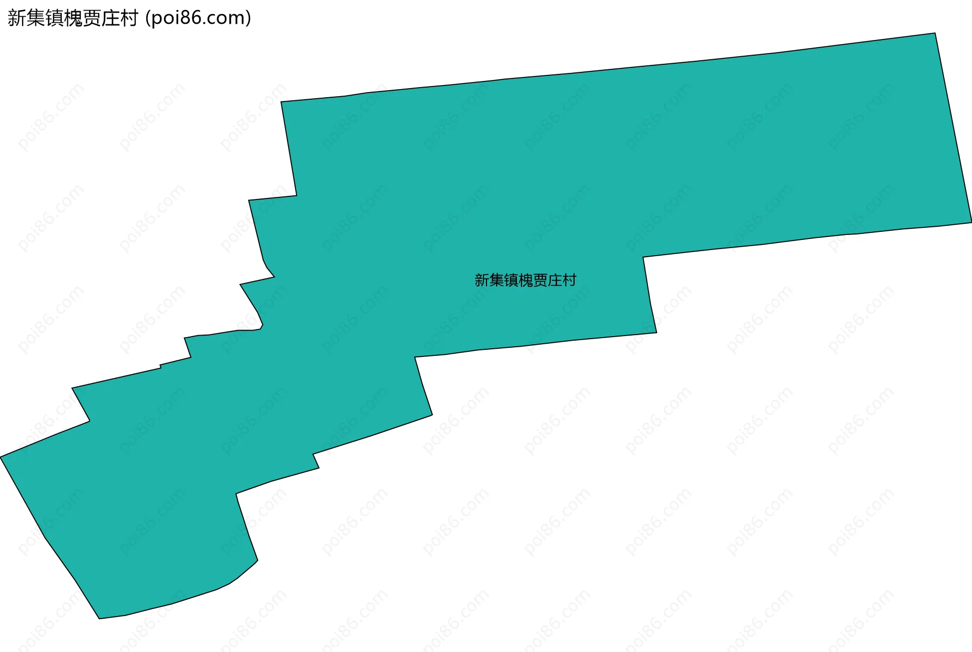 新集镇槐贾庄村边界地图