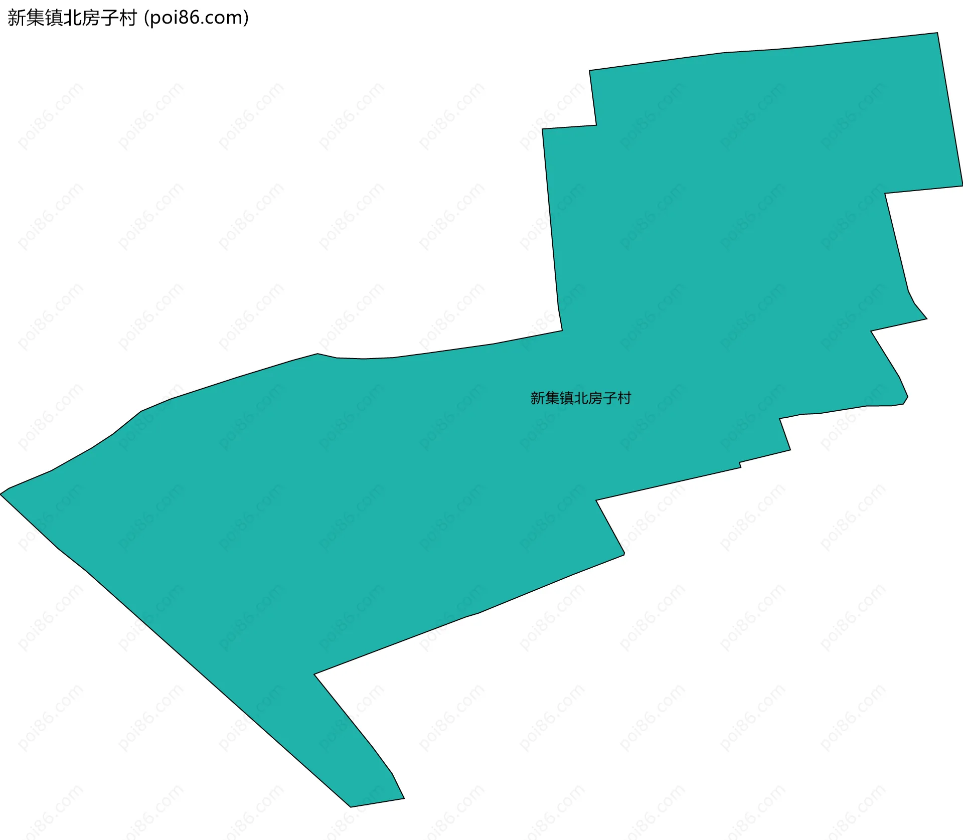 新集镇北房子村边界地图