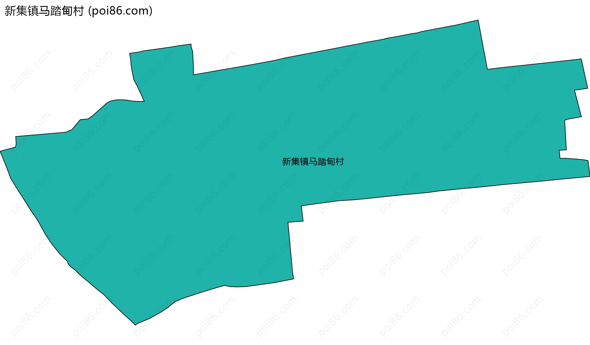 新集镇马踏甸村边界地图