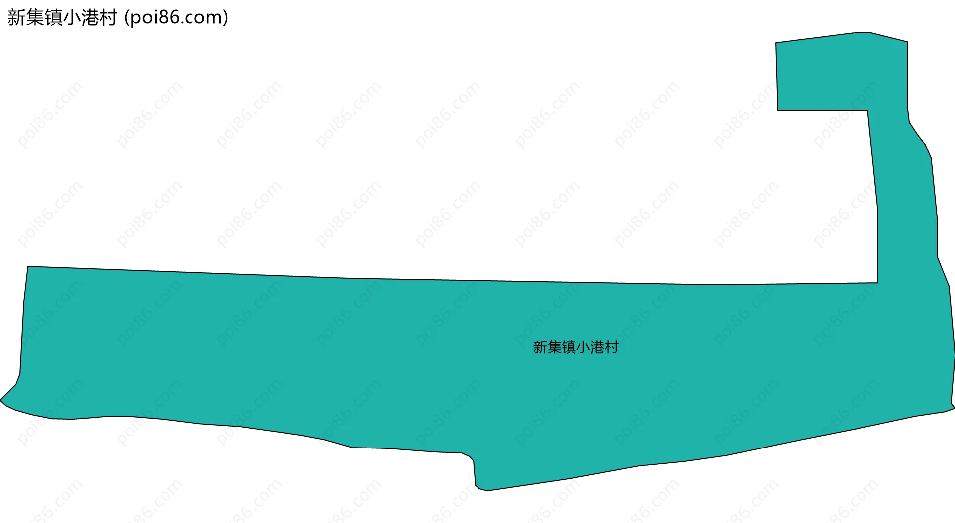 新集镇小港村边界地图