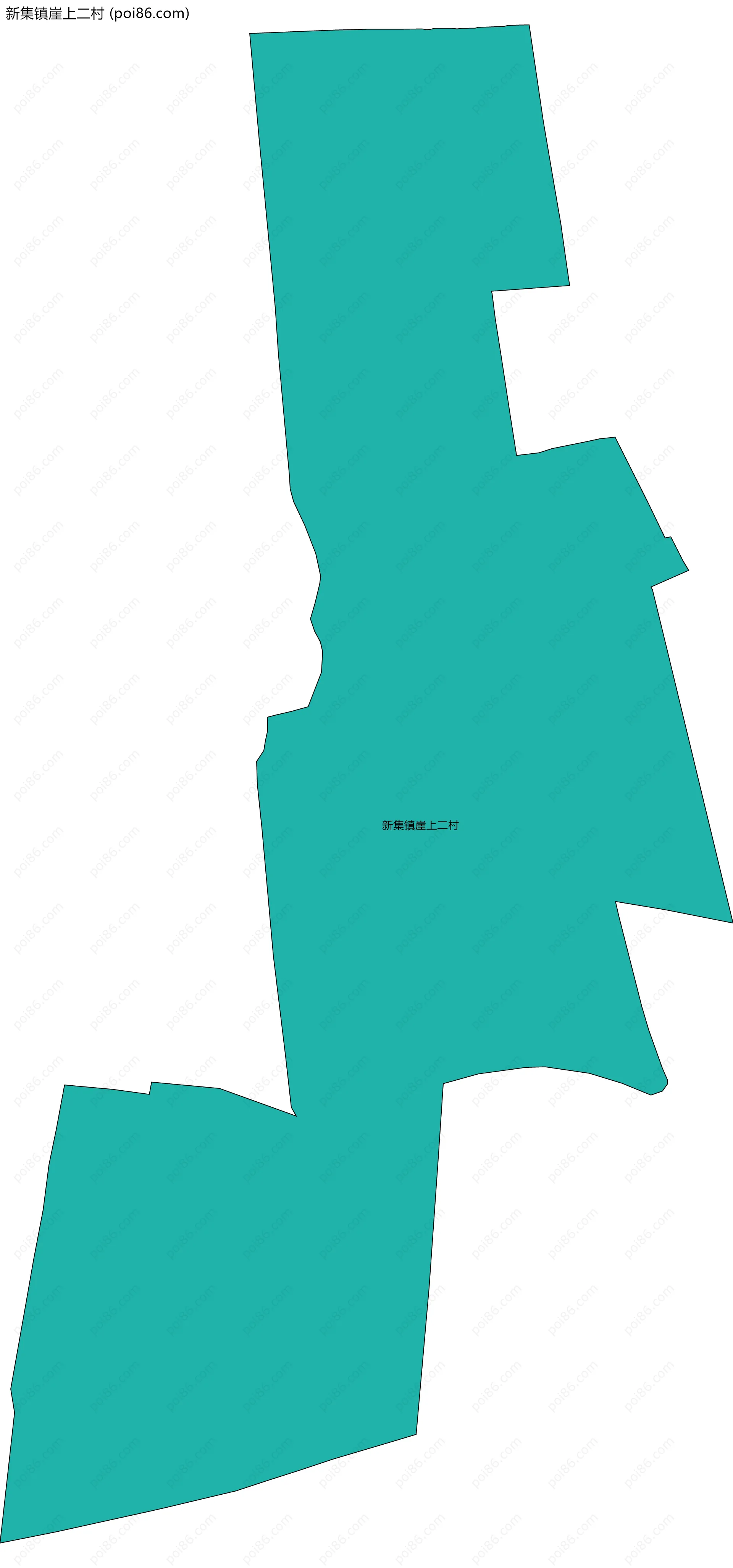新集镇崖上二村边界地图