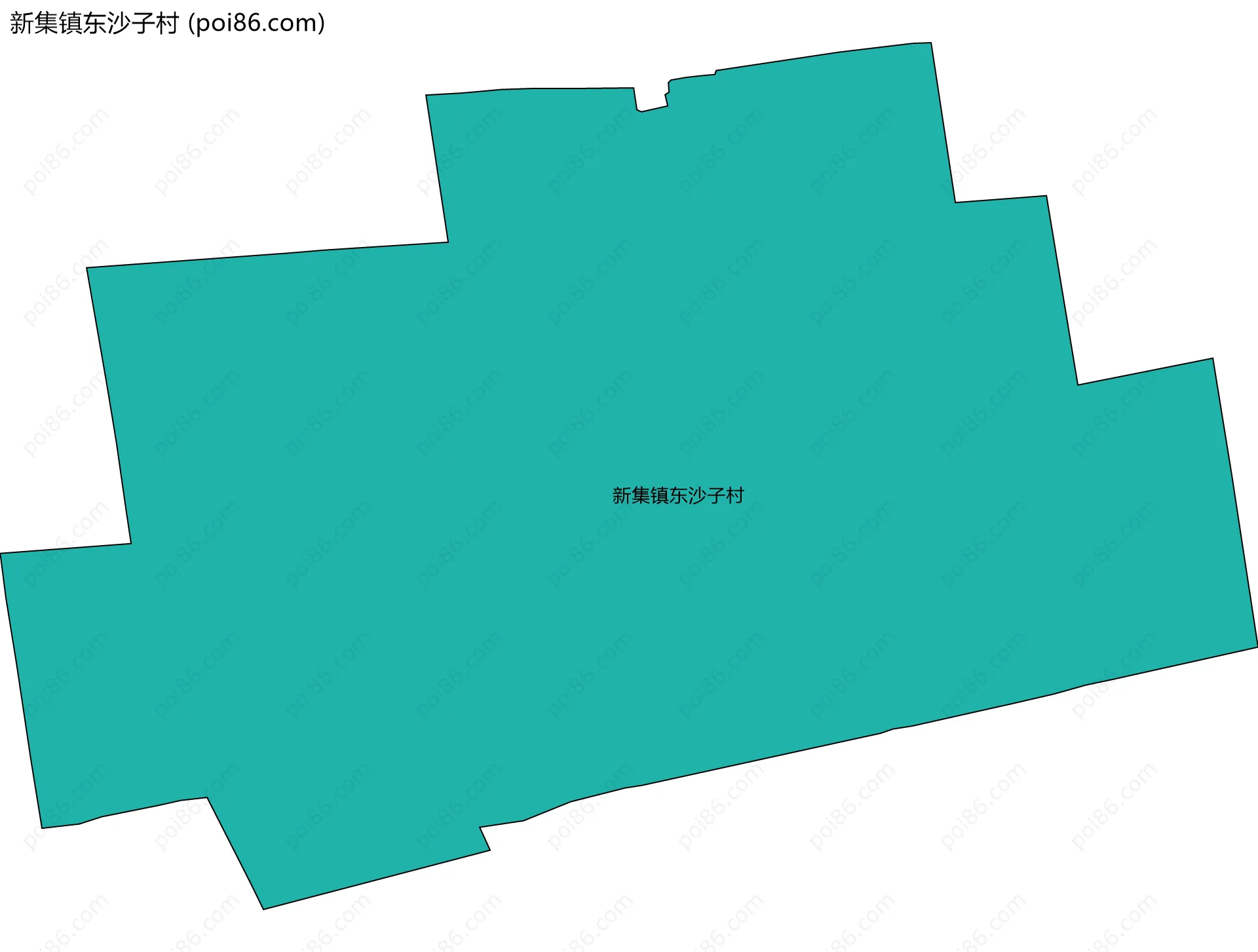 新集镇东沙子村边界地图