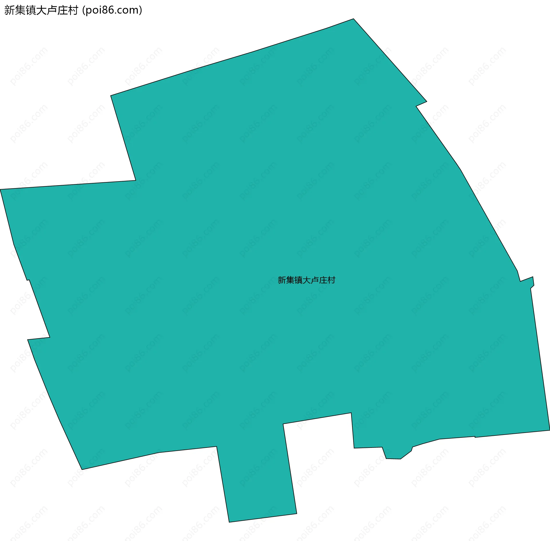 新集镇大卢庄村边界地图
