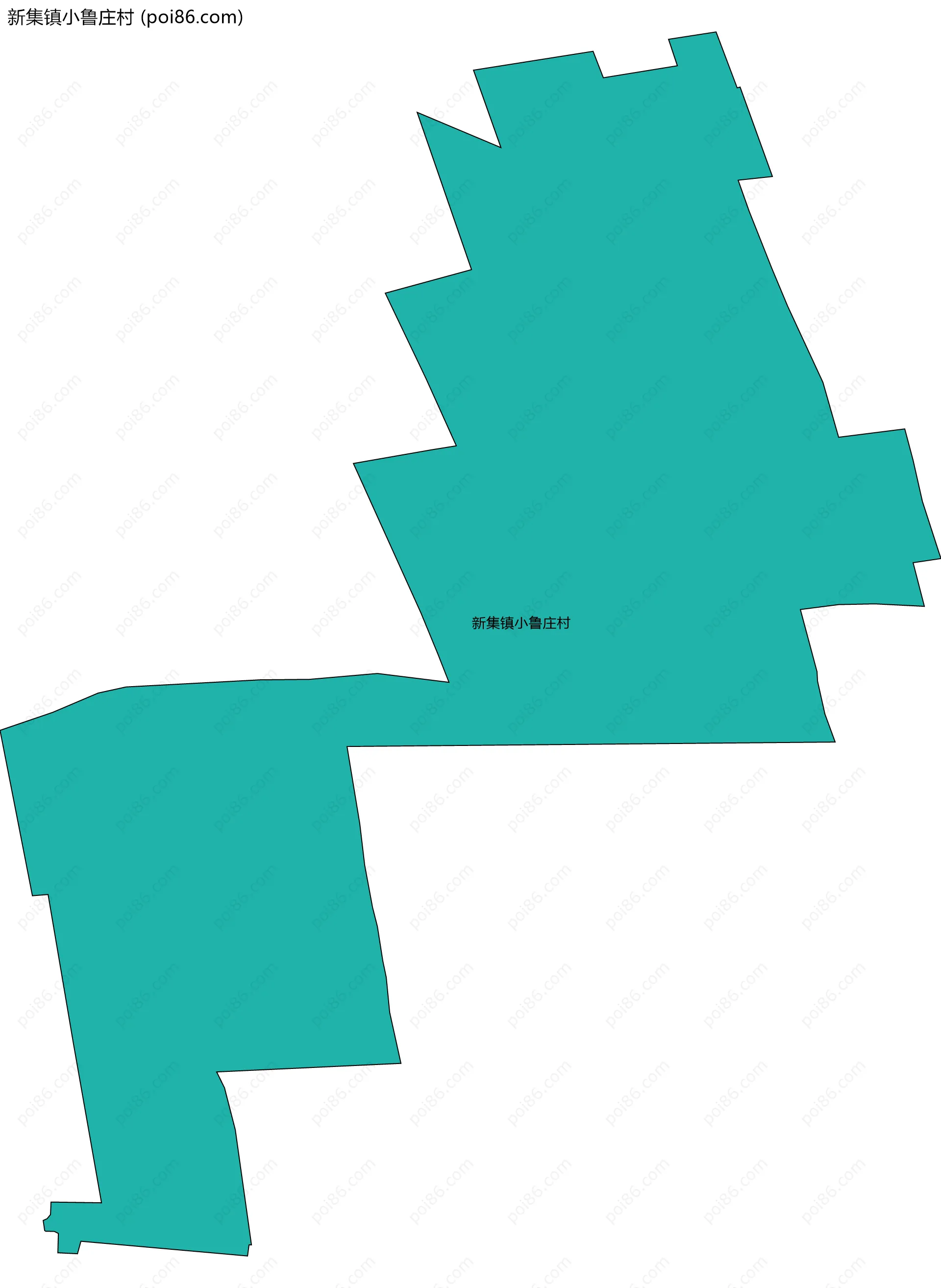 新集镇小鲁庄村边界地图