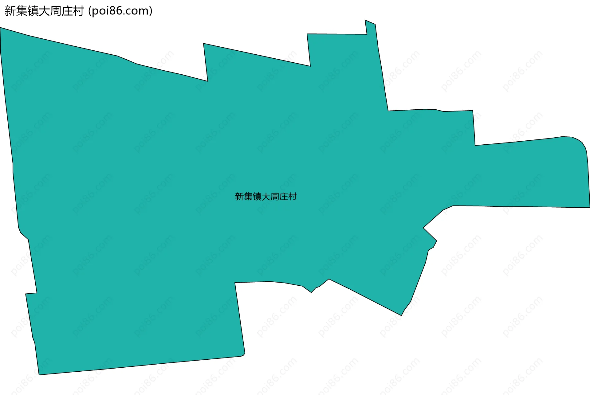 新集镇大周庄村边界地图