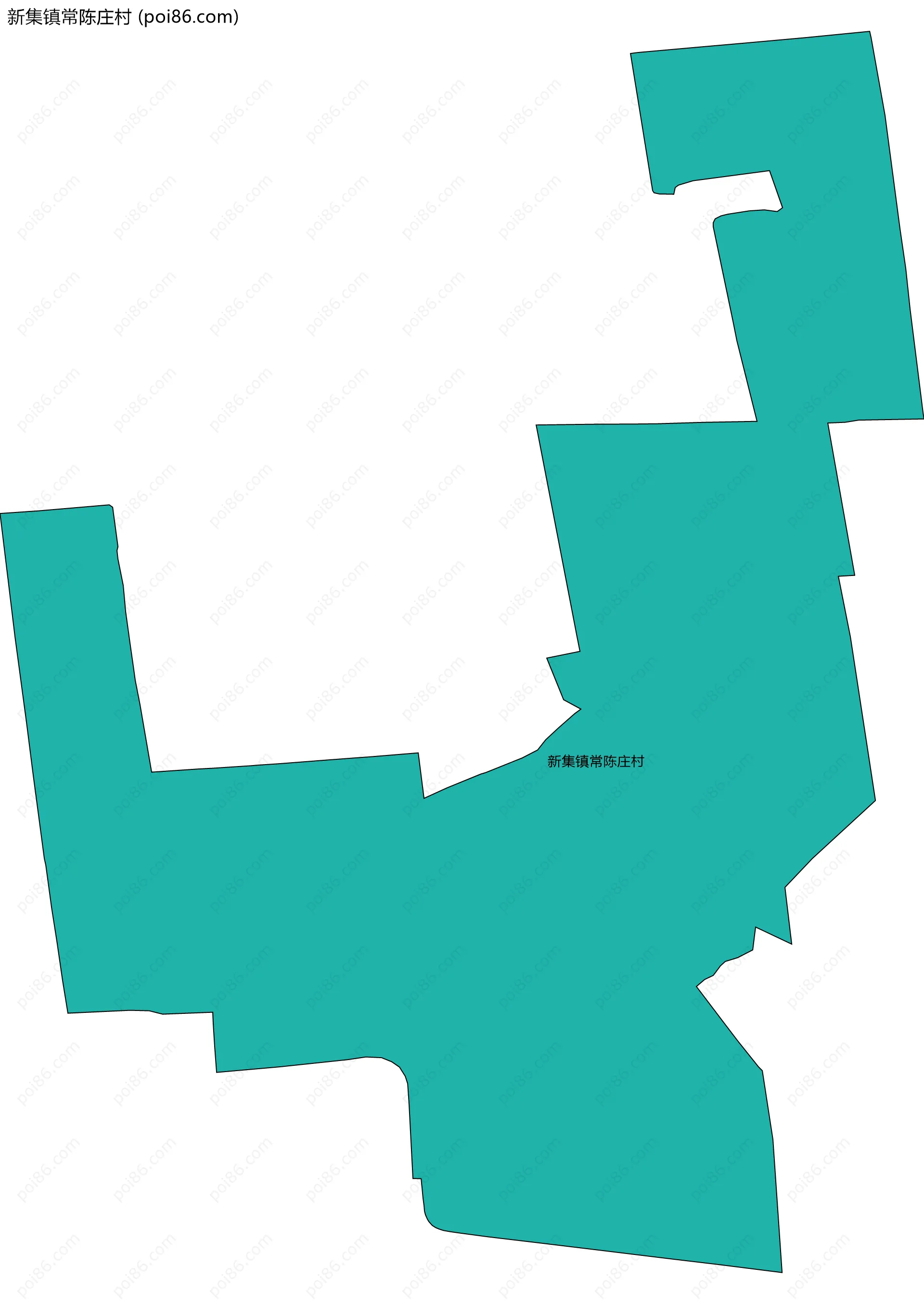 新集镇常陈庄村边界地图