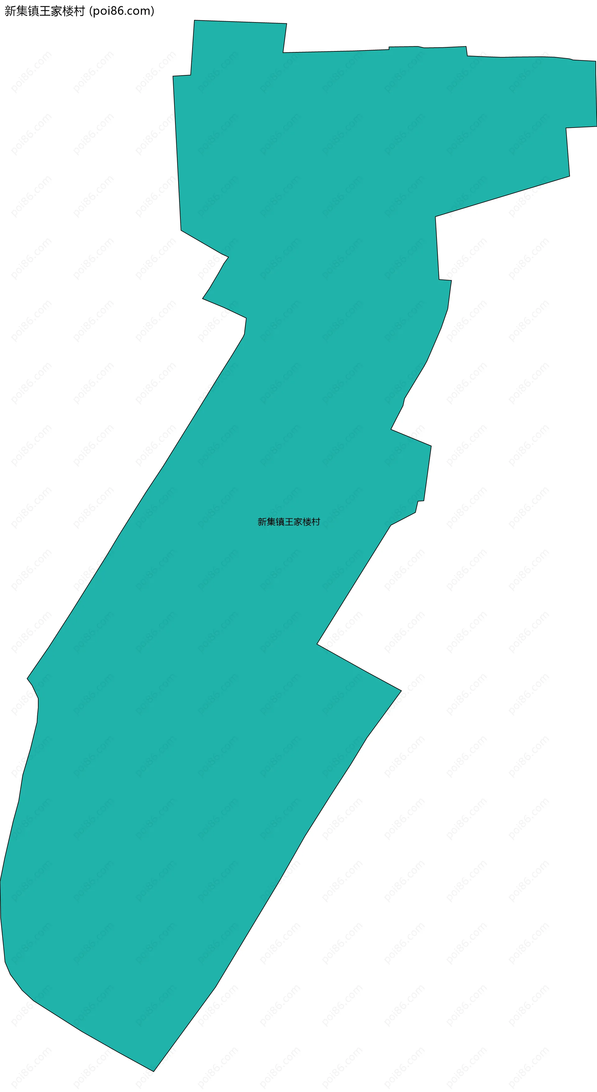 新集镇王家楼村边界地图