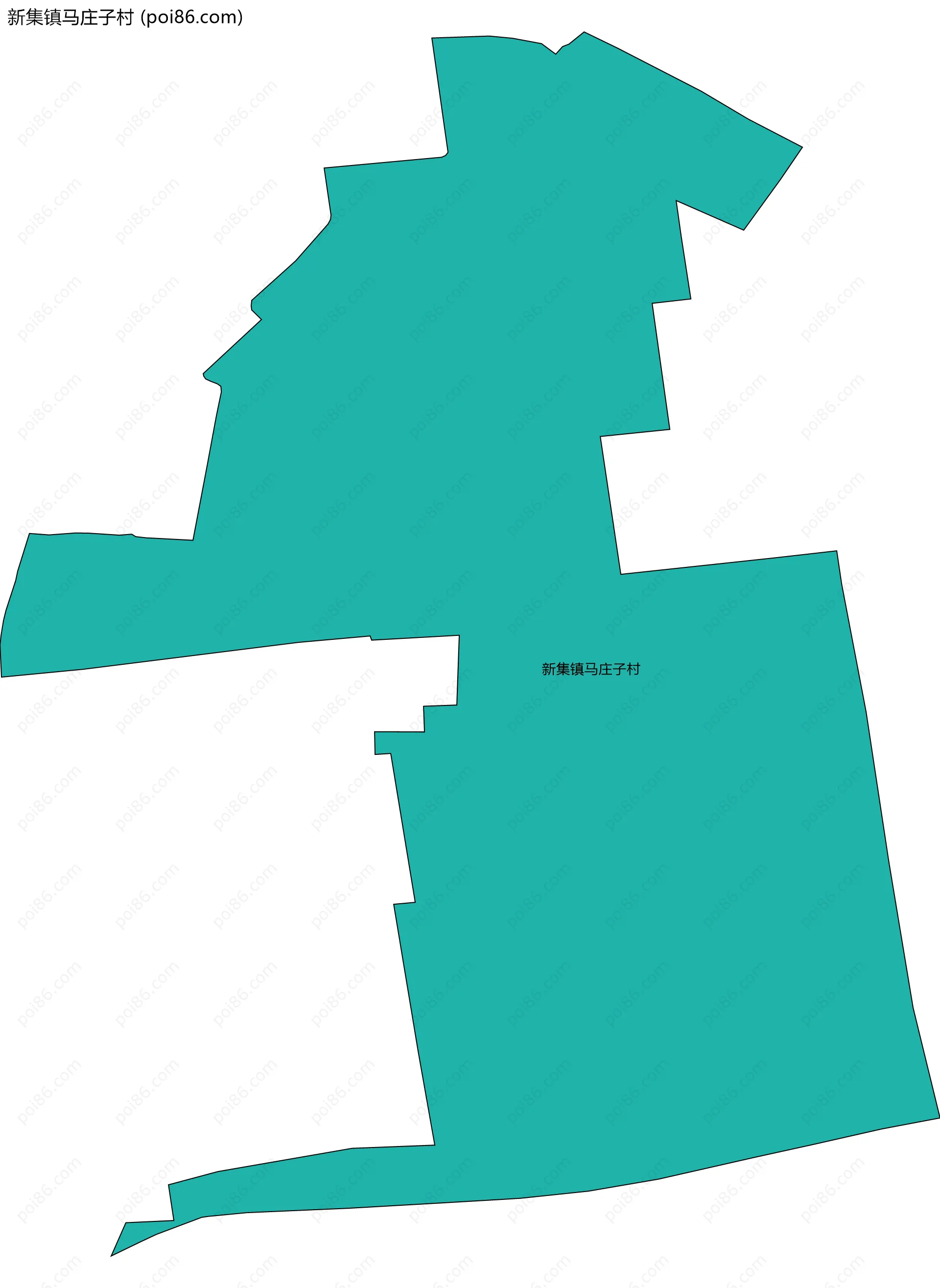 新集镇马庄子村边界地图