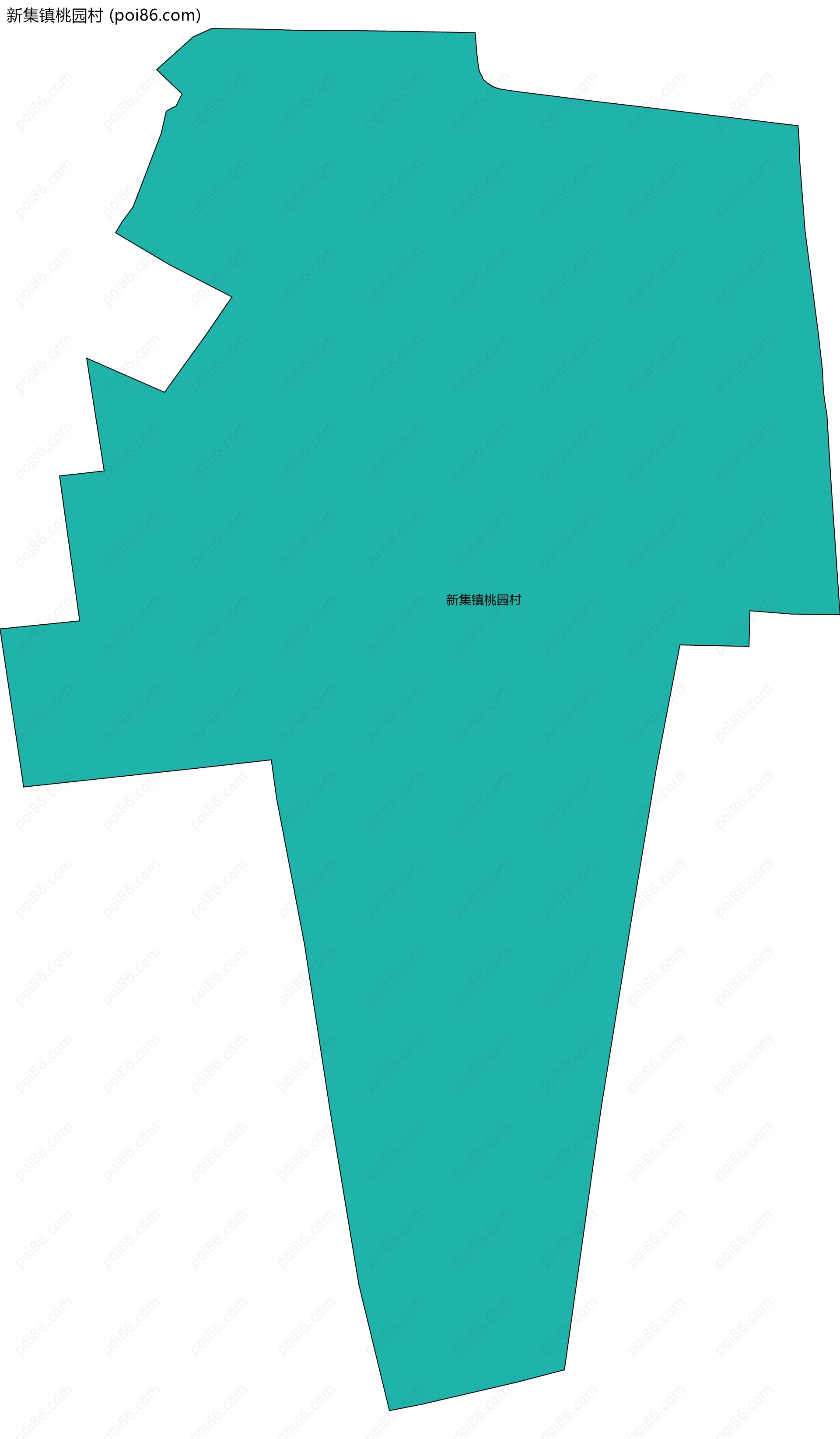 新集镇桃园村边界地图