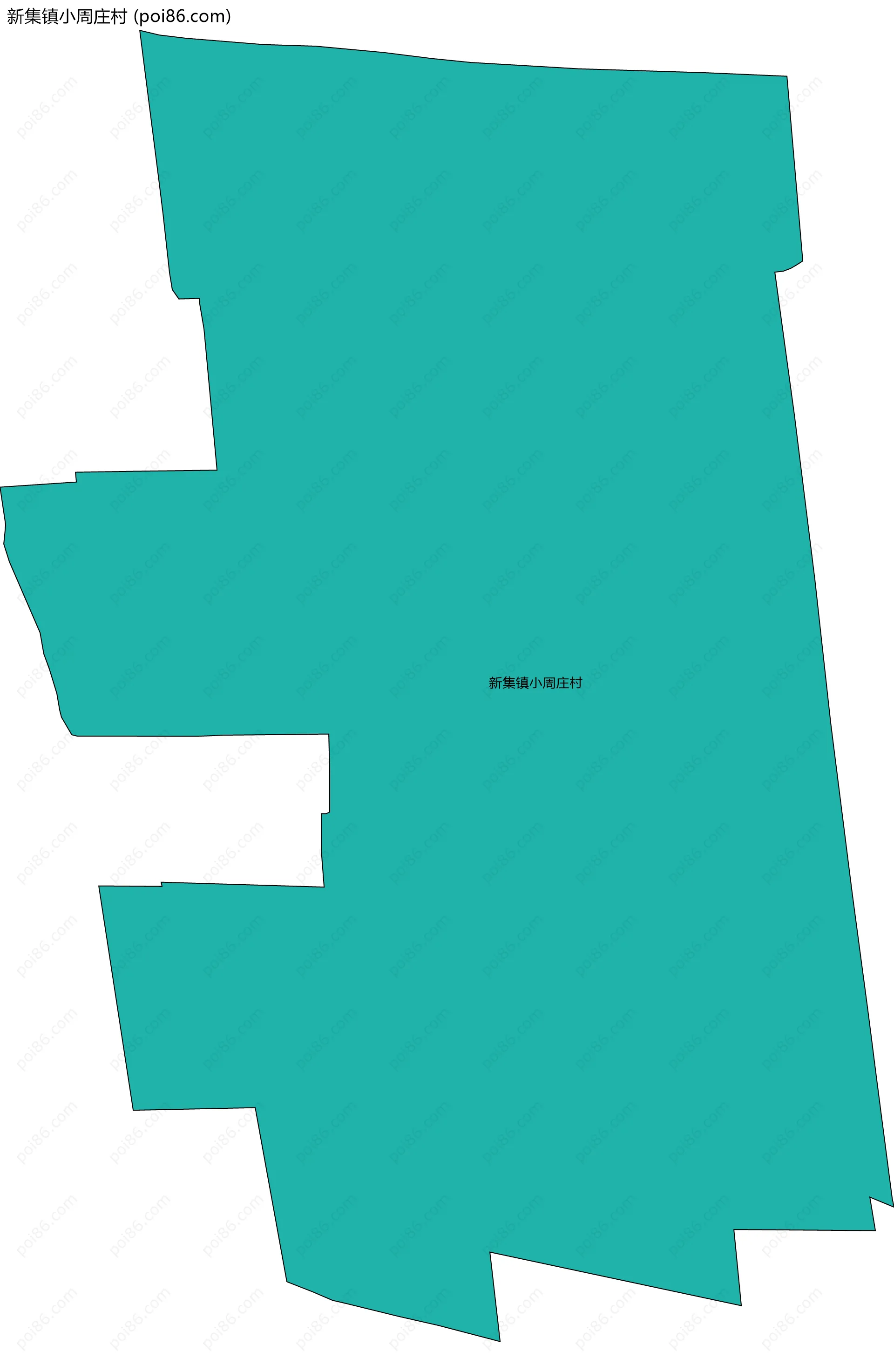 新集镇小周庄村边界地图