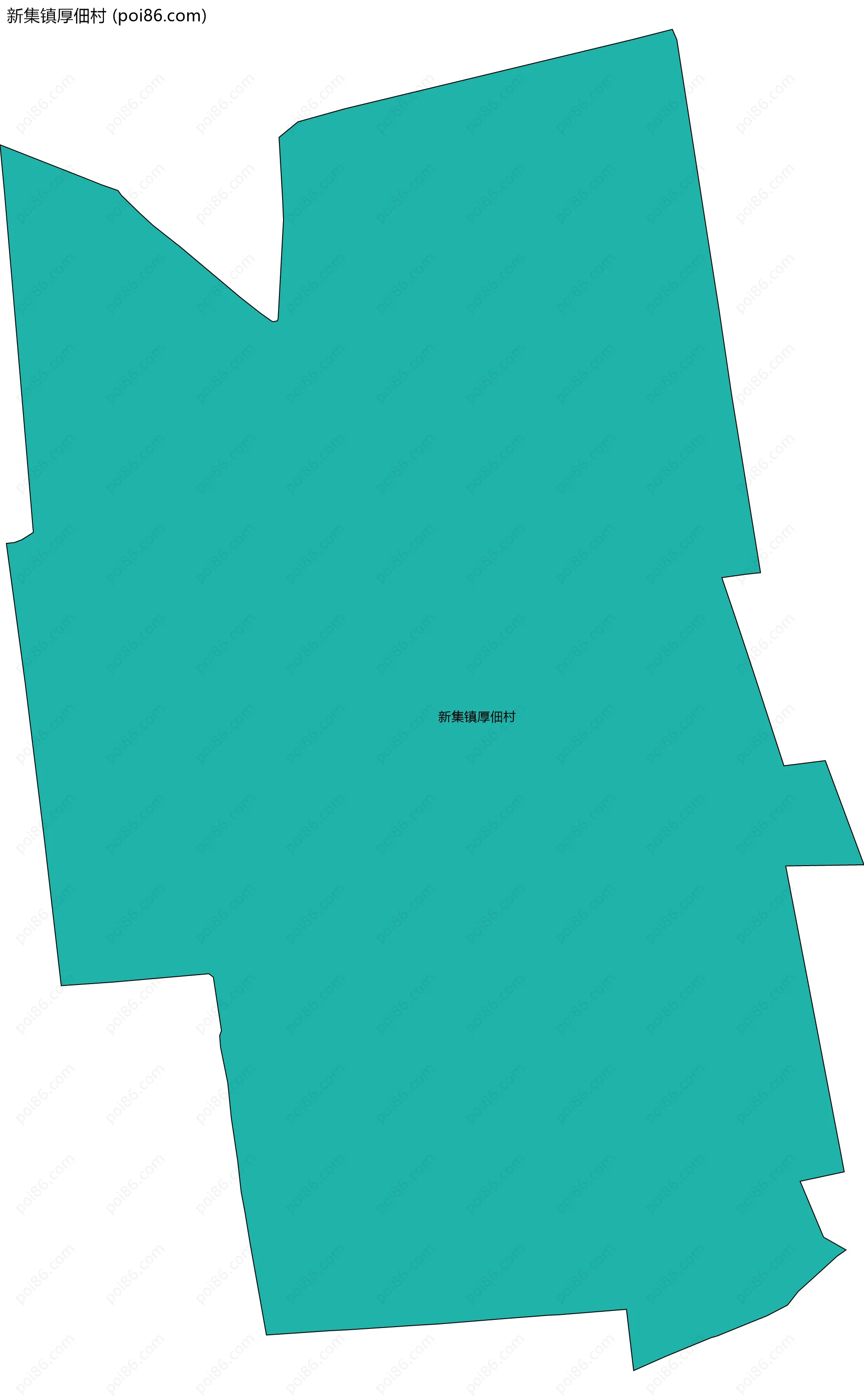 新集镇厚佃村边界地图
