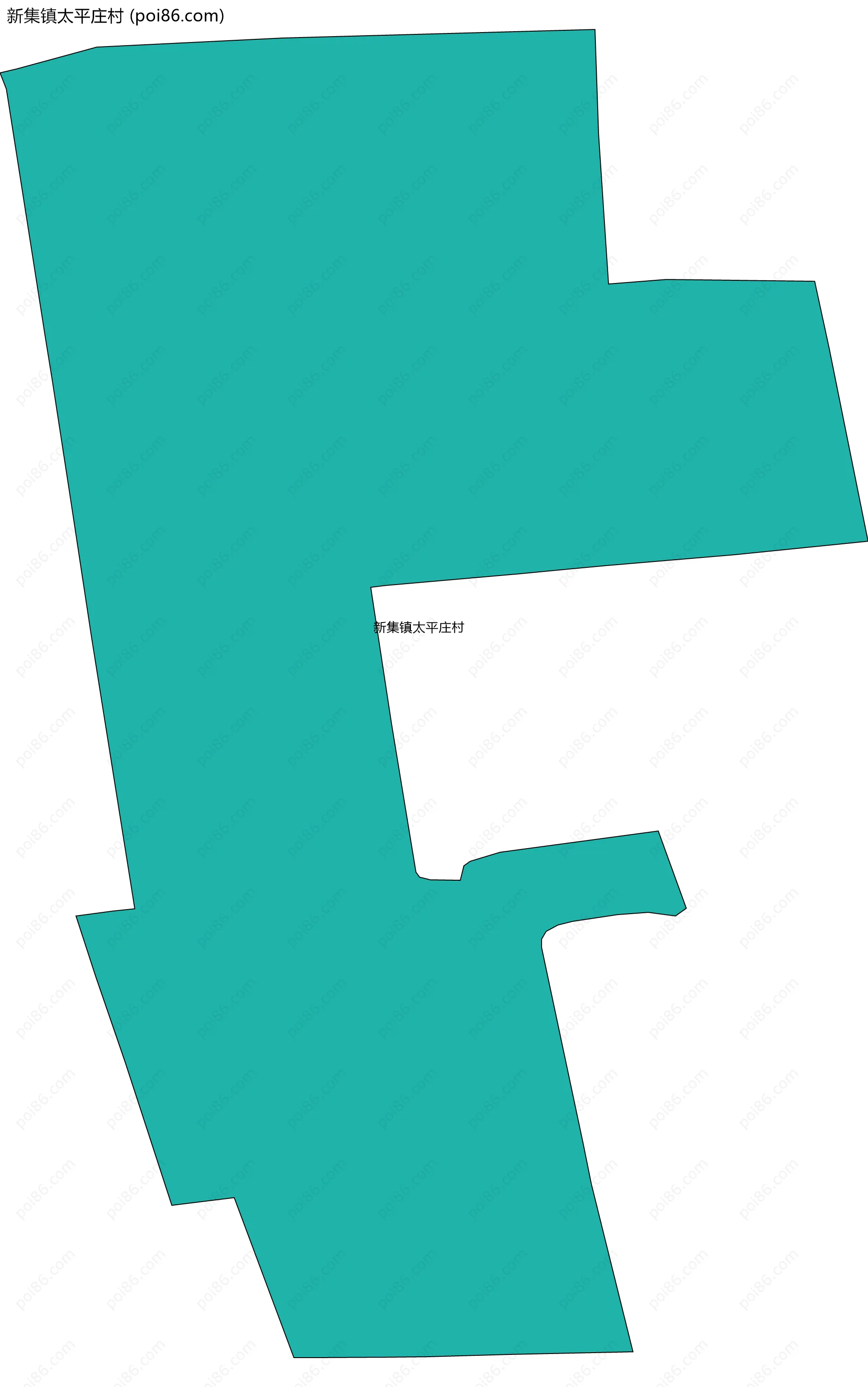 新集镇太平庄村边界地图