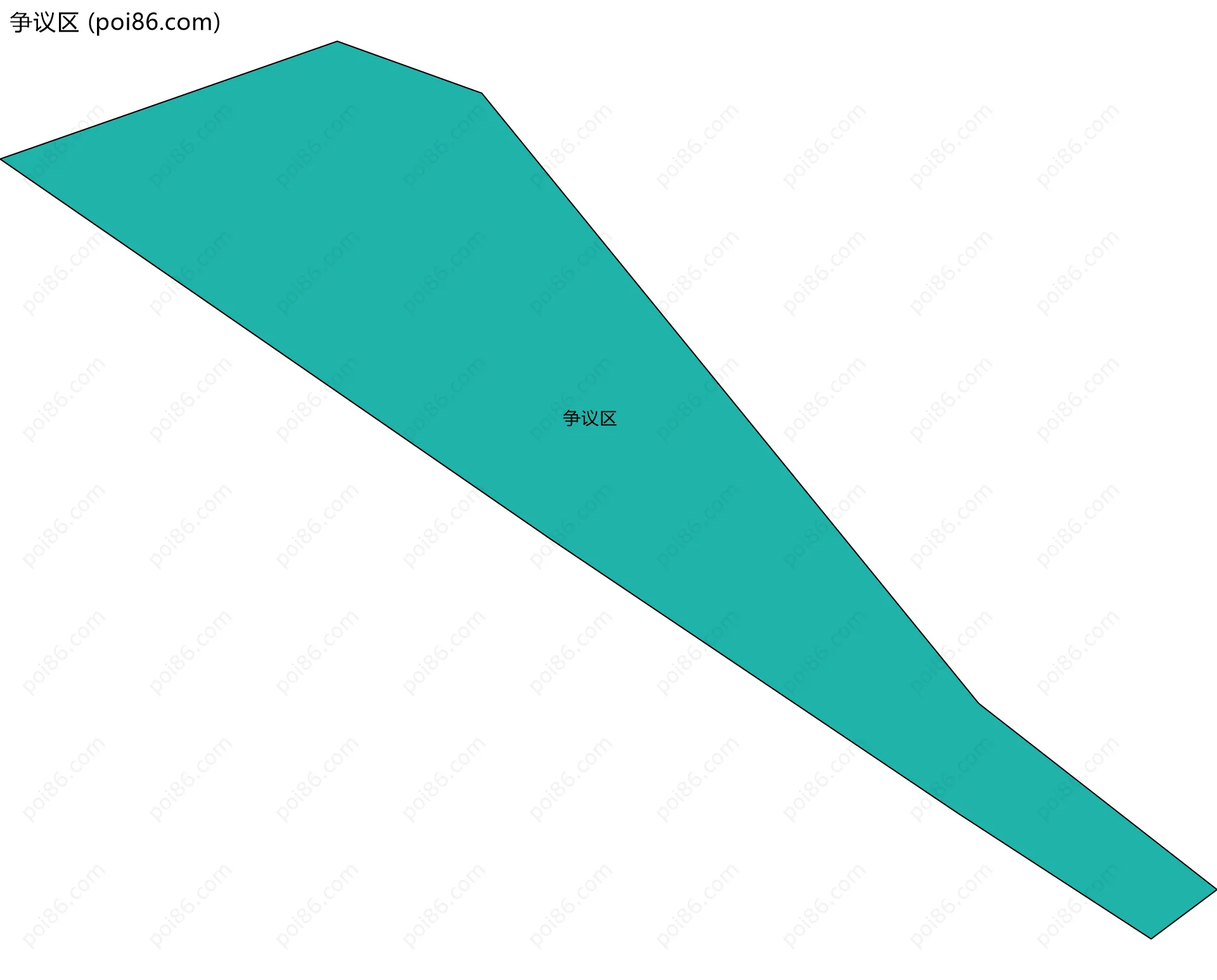 争议区边界地图